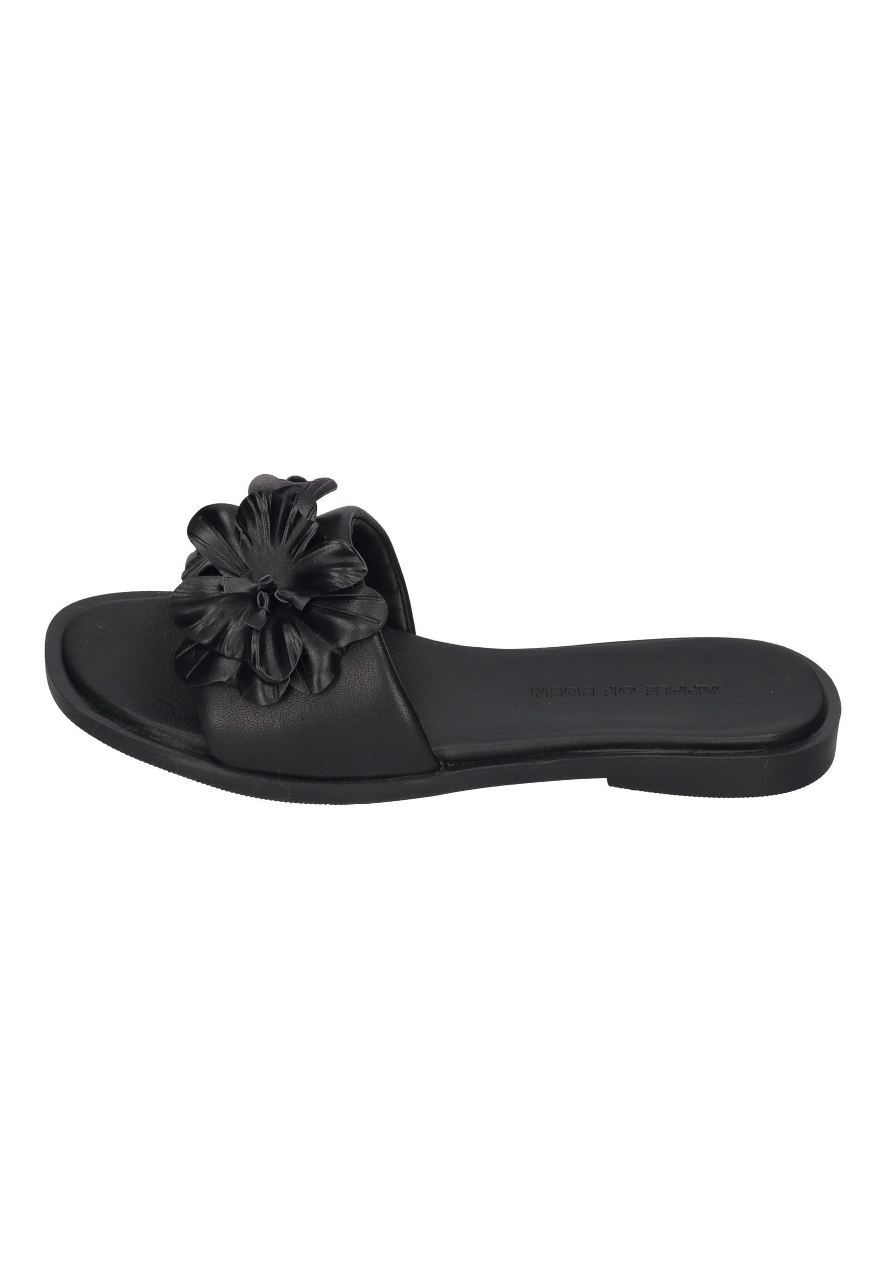 Apple of Eden AGNIS 1-F Pantolette Black Flowers
