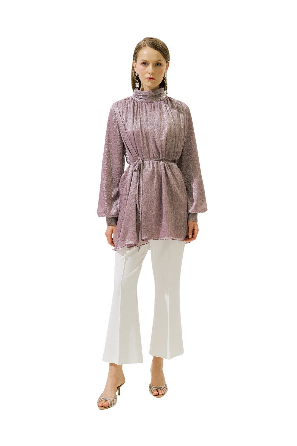 MANUKA Tunika FLASHLONE GLÄNZENDE TUNIC LILA