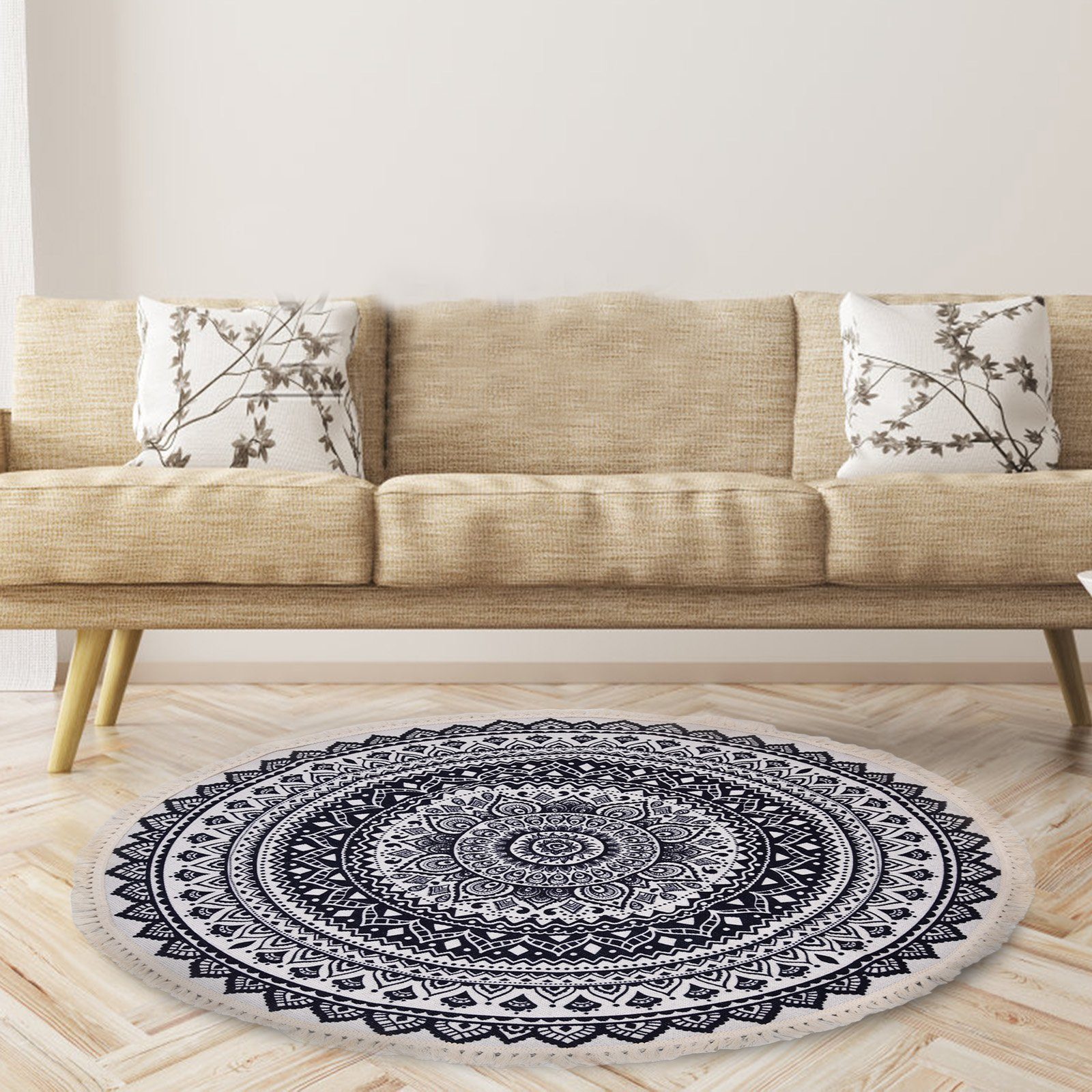 Sunicol Teppich Vintage Quaste Marokko Rund günstig online kaufen