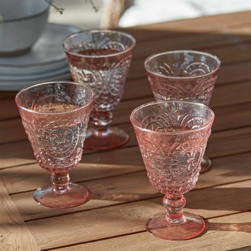 Mirabeau Glas Weingläser 4er Set Sarton rosa, Glas