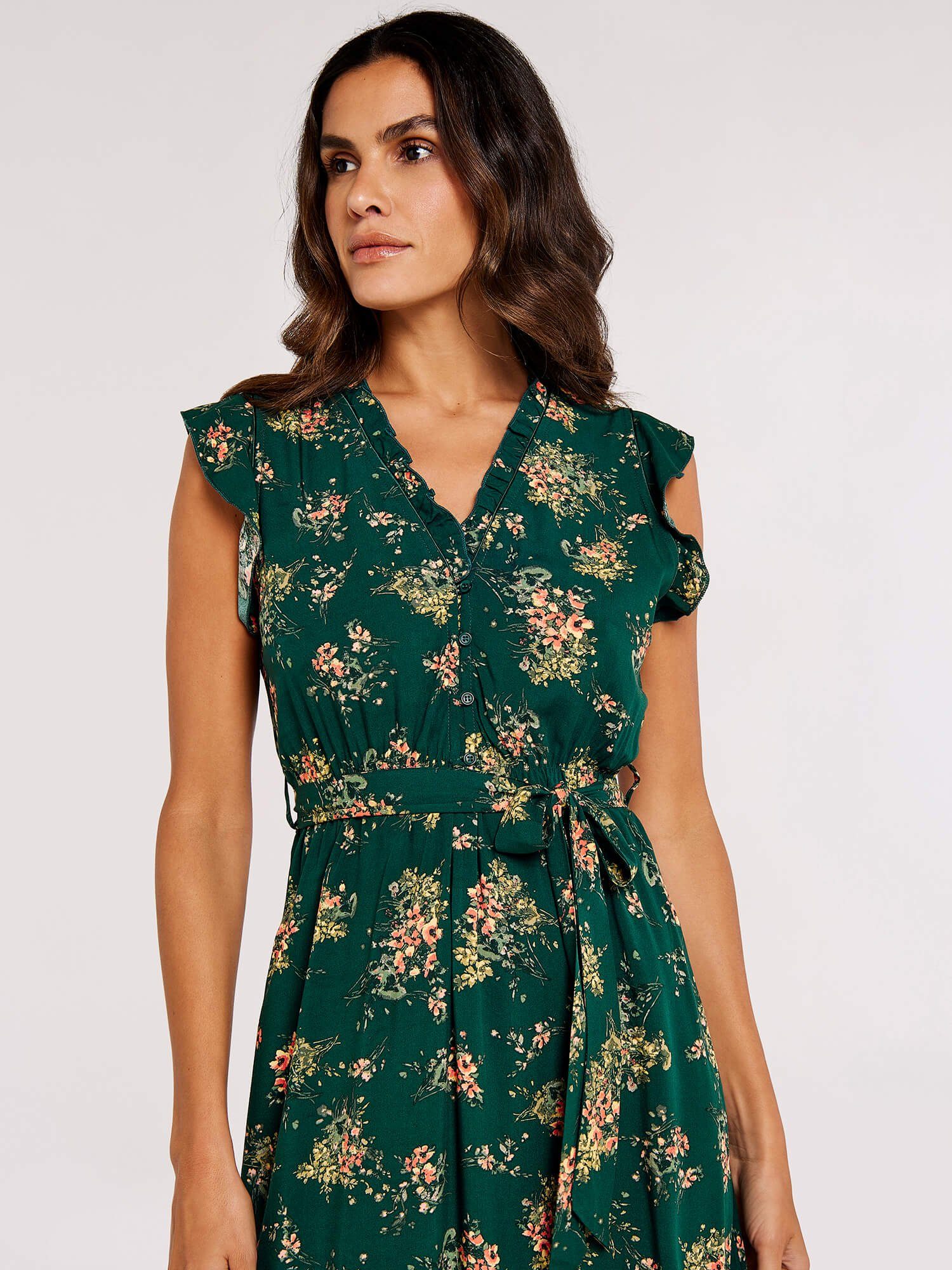 Apricot Midikleid Midikleid, (2-tlg., Stoffgürtel) mit günstig online kaufen
