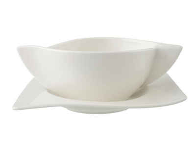 Villeroy & Boch Tasse New Wave Suppentasse mit Untertasse 2tlg, Premium Porcelain