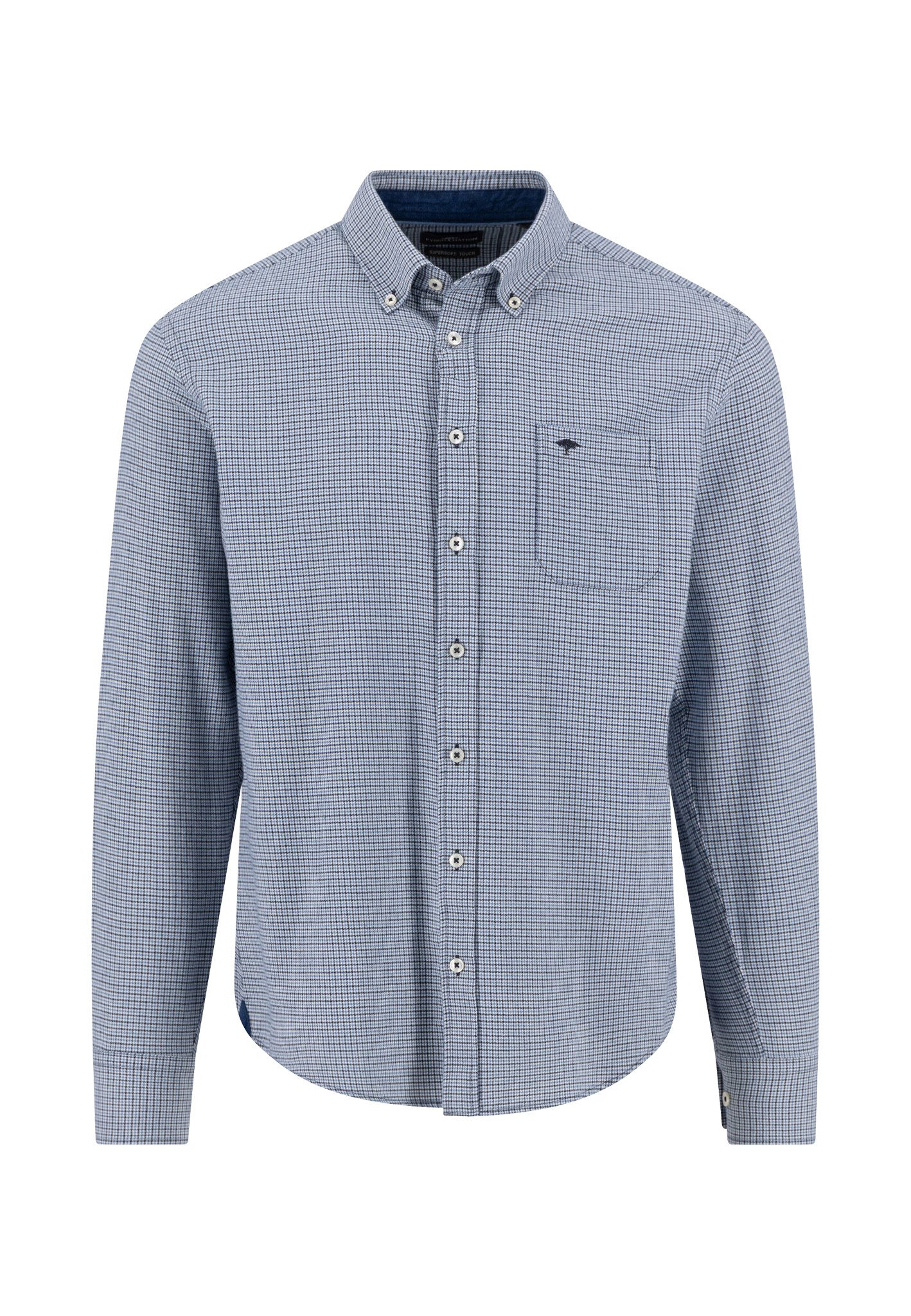 FYNCH-HATTON Langarmhemd mit Logo Stickerei günstig online kaufen