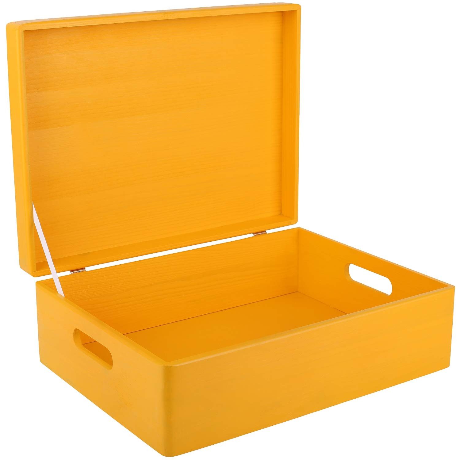 Creative Deco Holzkiste mit Deckel 40x30x14 cm (1cm)