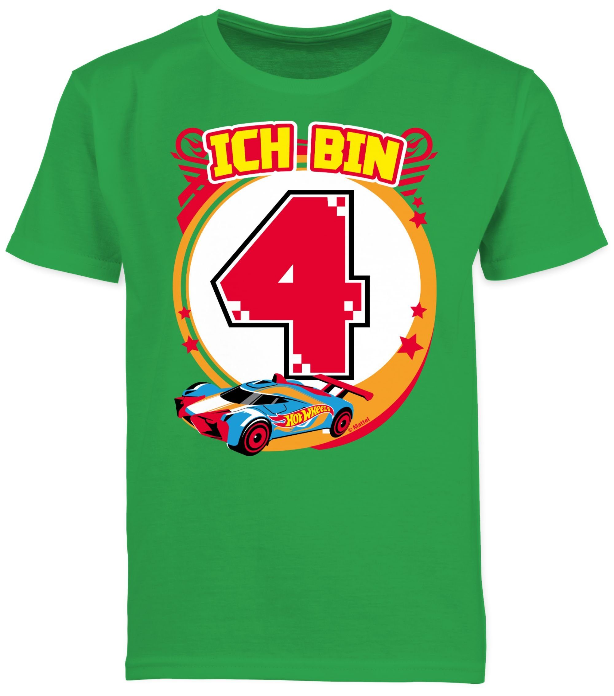 Shirtracer T-Shirt Ich bin Wheels Rennauto 03 Grün - Hot 4 Jungen
