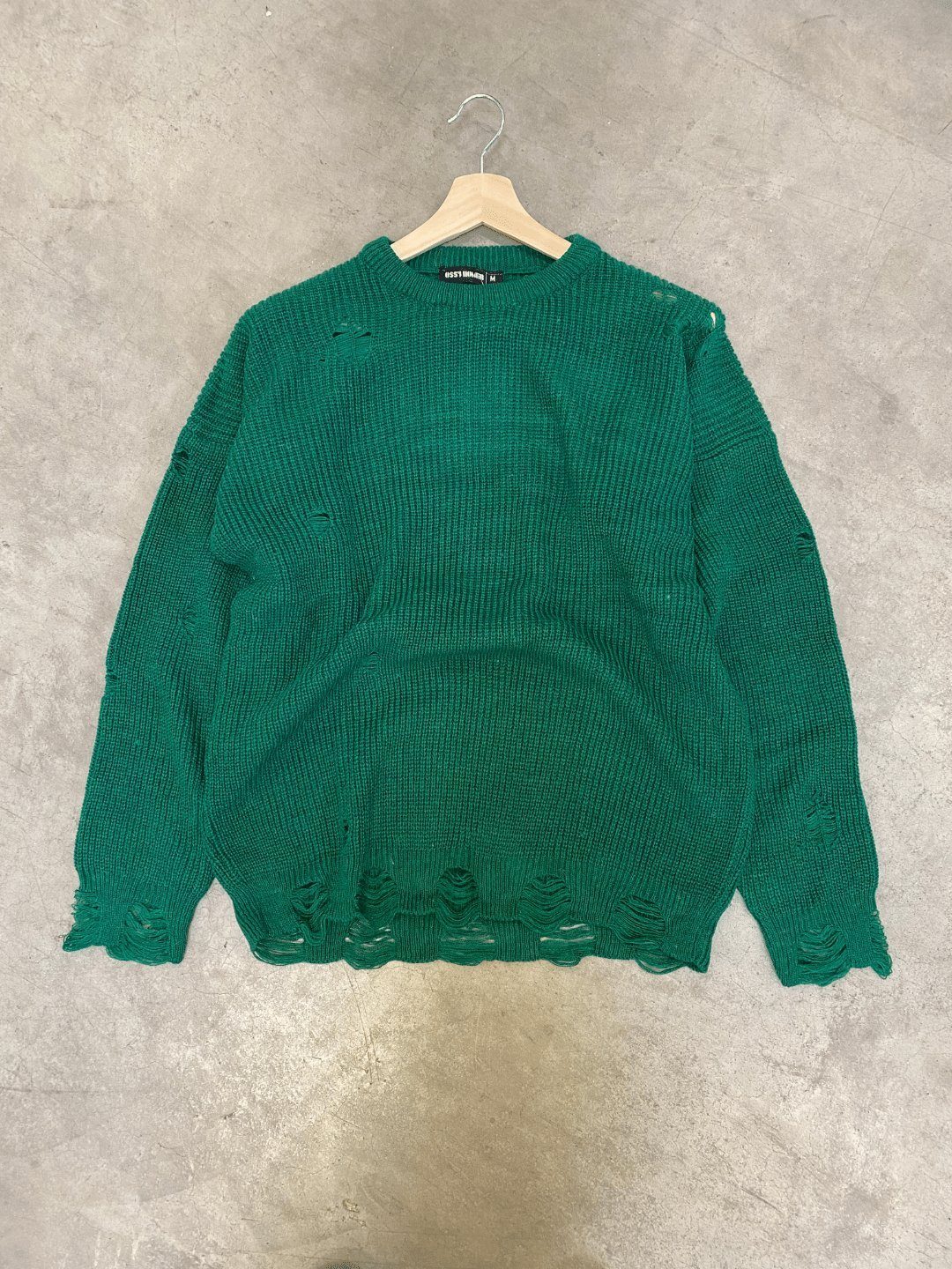 OSSY HOMER Strickpullover Männer Knit mit Riss Drop Shoulder Pullover Overs günstig online kaufen