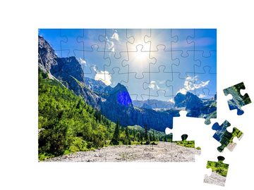 puzzleYOU Puzzle Höllental bei der Zugspitze in Bayern, Deutschland, 48 Puzzleteile, puzzleYOU-Kollektionen Garmisch