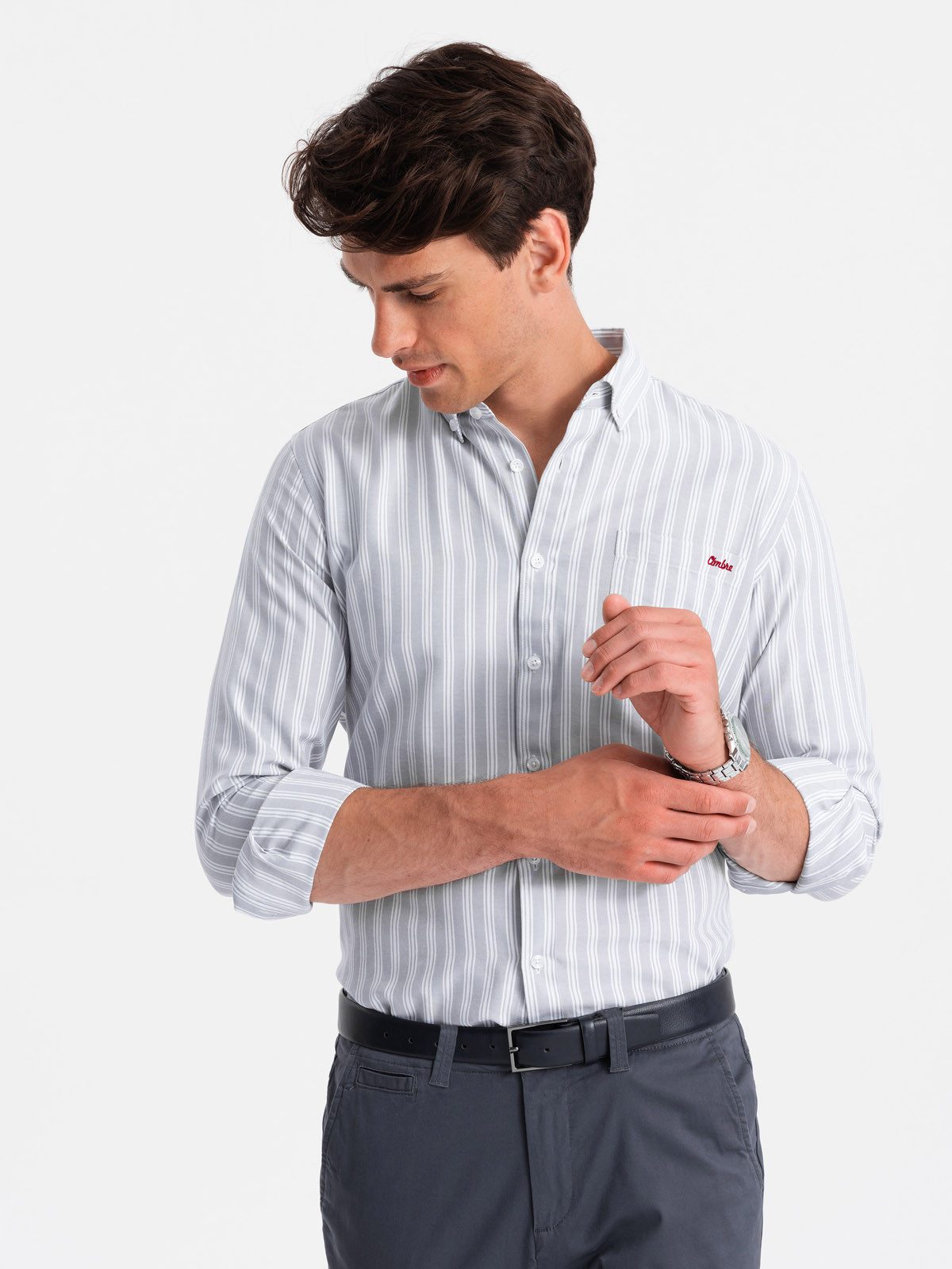 OMBRE Langarmhemd gestreiftes Langarmhemd günstig online kaufen