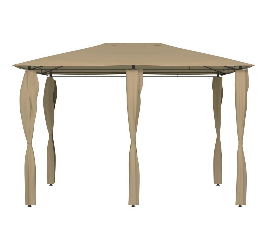 Thumbnail - vidaXL Partyzelt Pavillon mit Pfostenabdeckungen 3x4x2,6 m Taupe 160 g/m²