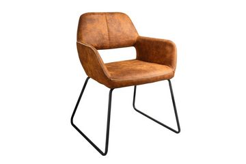 Sitheim-Europe Armlehnstuhl Elegantes Design, MUSTANG Stuhl antik braun Microfaser mit Armlehne (1 St), stylischer Stuhl mit komfortablen Armlehnen