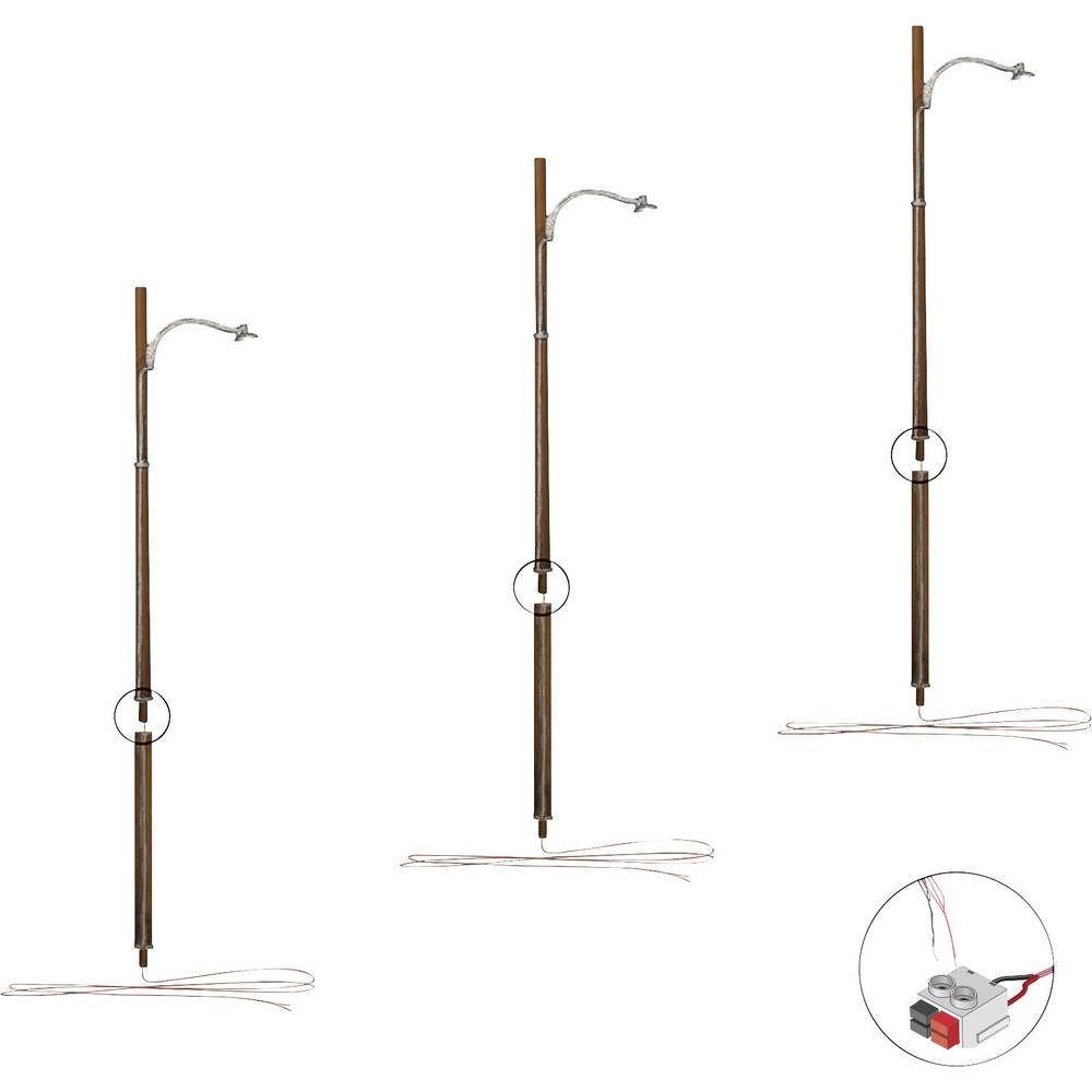 Modelleisenbahn-Signal H0 3er-Set Holzlaterne