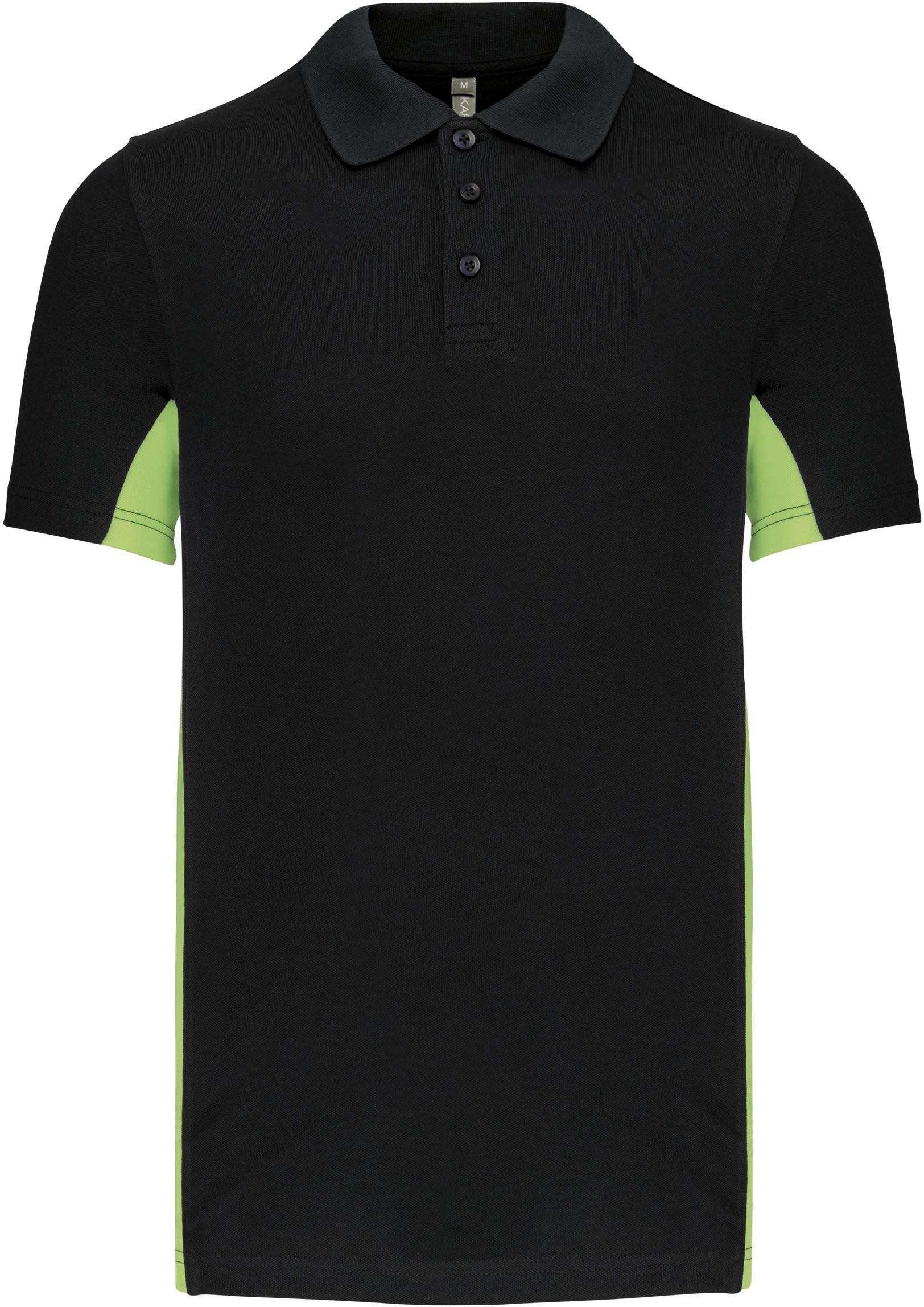 Poloshirt Zweifarbiges Kurzarm-Polohemd für Herren. Aus Baumwollpiqué