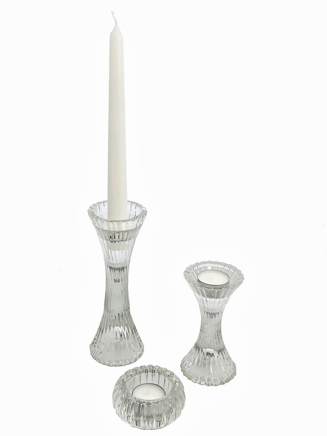 Sandra Rich Kerzenständer Kerzenleuchter "DUAL", Kerzenhalter Kerzenständer aus Glas