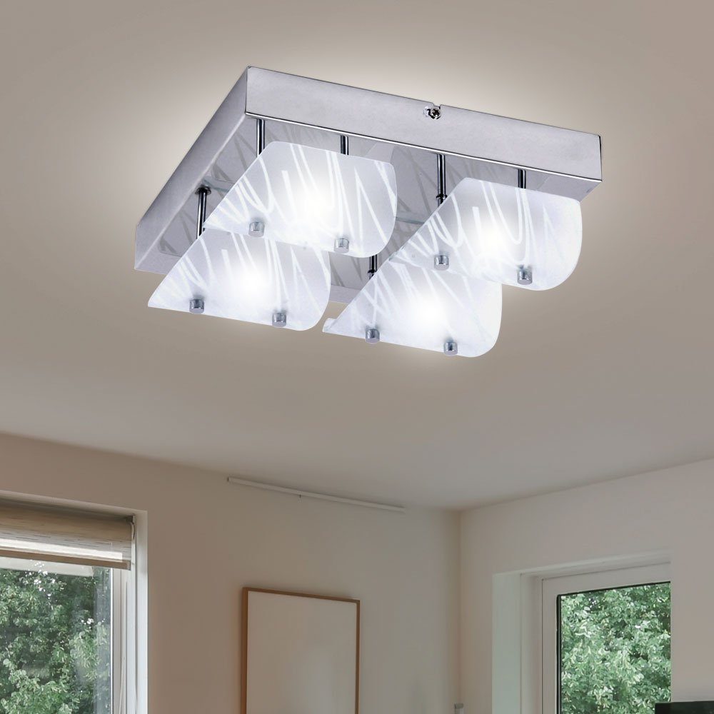etc-shop LED Wandleuchte, Leuchtmittel nicht inklusive, Deckenleuchte Deckenlampe Wohnzimmerleuchte