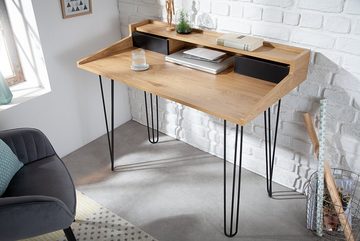 riess-ambiente Schreibtisch STUDIO 110cm natur / schwarz, Arbeitszimmer · Holzwerkstoff · Metall · Industrial · Home Office