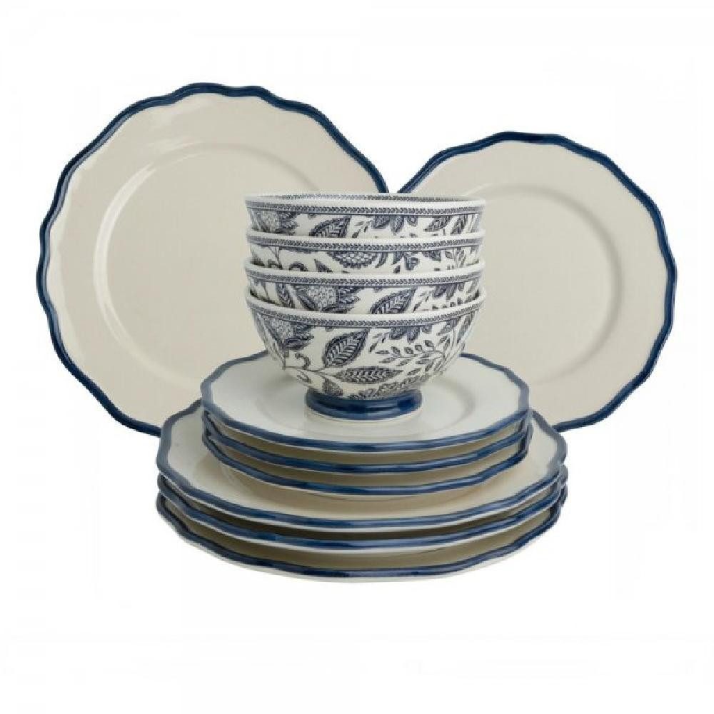 LAURA ASHLEY Geschirr-Set Geschirr-Set Hedingham Blue (12-teilig)