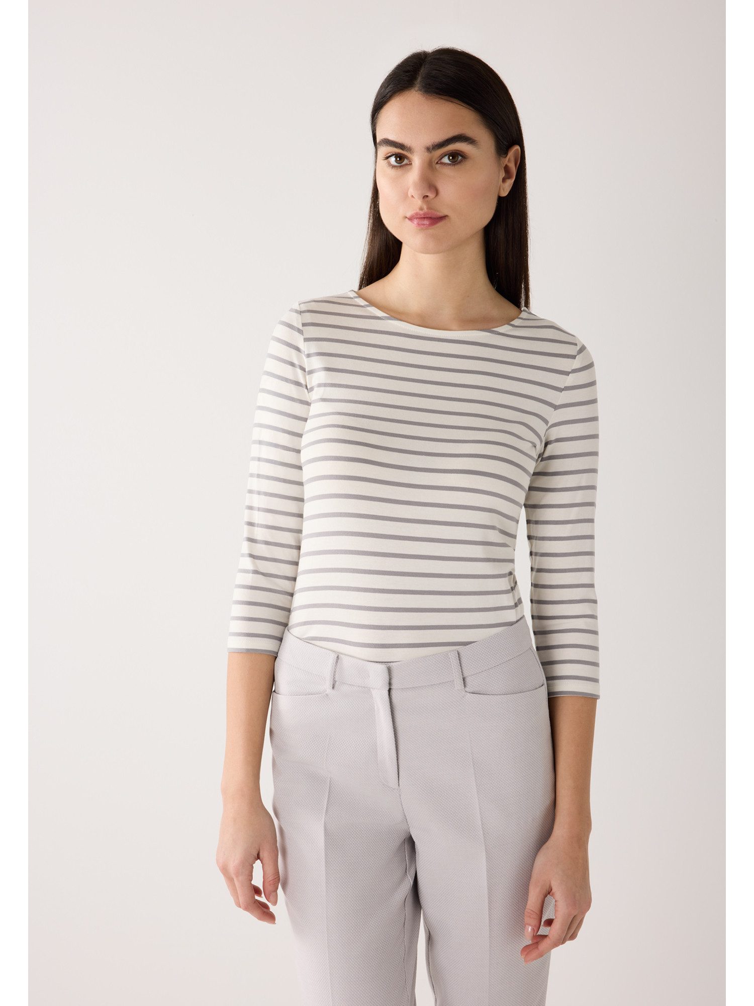 MORE&MORE 3/4-Arm-Shirt stretchiges 3/4 Arm, Streifenshirt günstig online kaufen