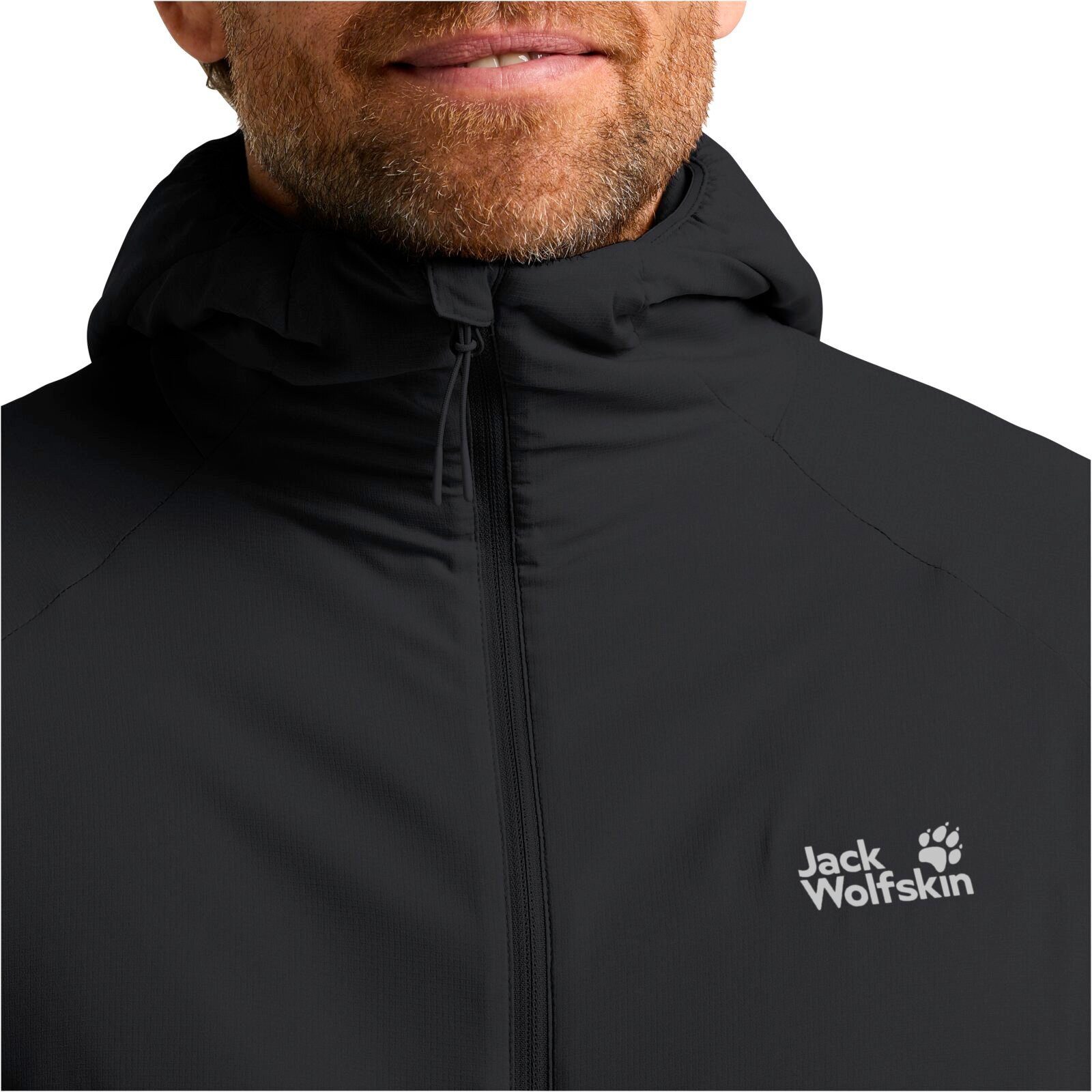 Jack Wolfskin Funktionsjacke Wanderjacke Prelight Insulated (winddicht, warm) schwarz Herren