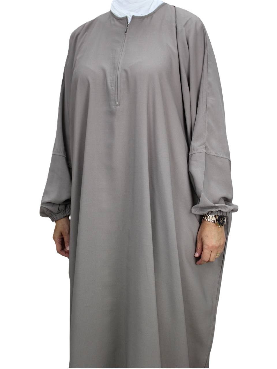 Aymasal Stillkleid Abaya Maryam mit Reißverschluss Umstandskleid Stillmode Islam Modest Reißsverschluss bis zum Bauchbereich, Ideal zum stillen
