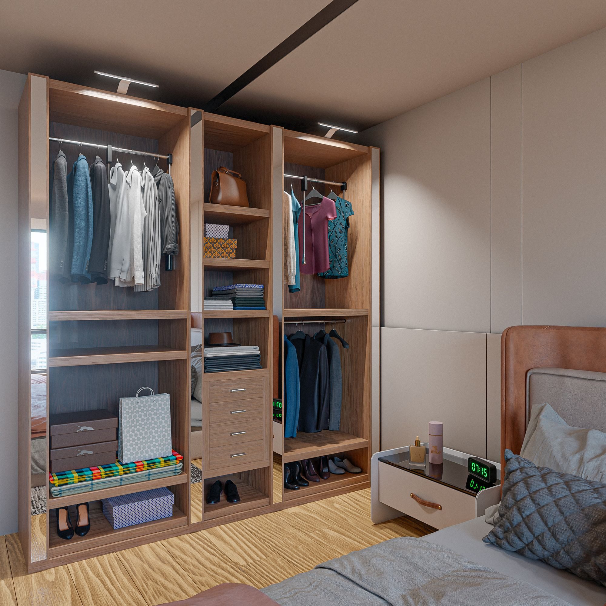 kalb Aufbauleuchte LED Aufbauleuchte 340x170 mm Schrankleuchte 12VDC silbergrau flach 4W