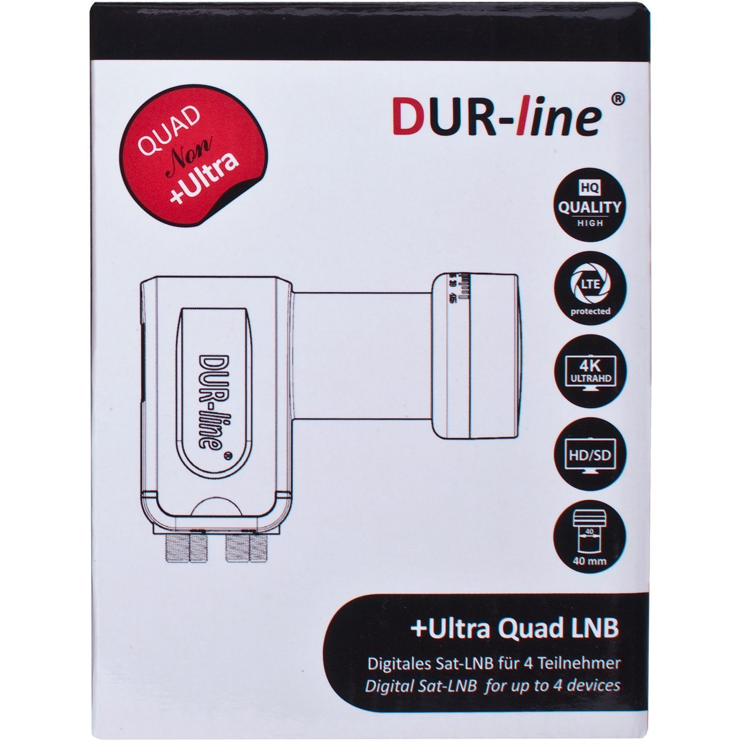 DUR-line Test weiß Teilnehmer LTE-Filter DUR-line - 4 +Ultra mit Universal-Quad-LNB [ LNB Quad -