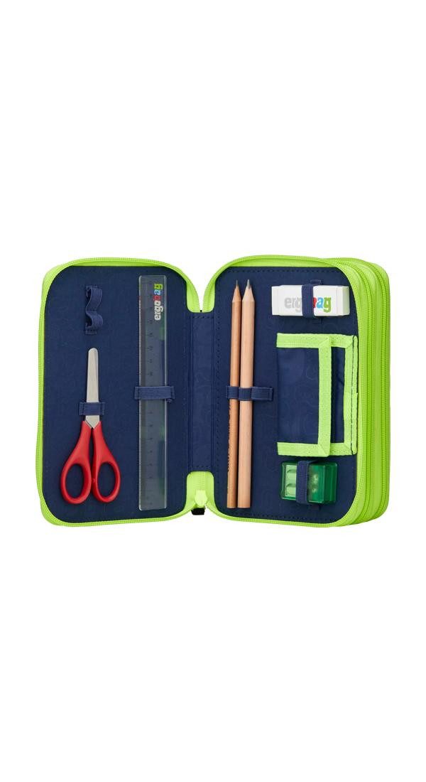 ergobag Federmäppchen Maxi Mäppchen, (41-tlg), mit Stiften befüllt