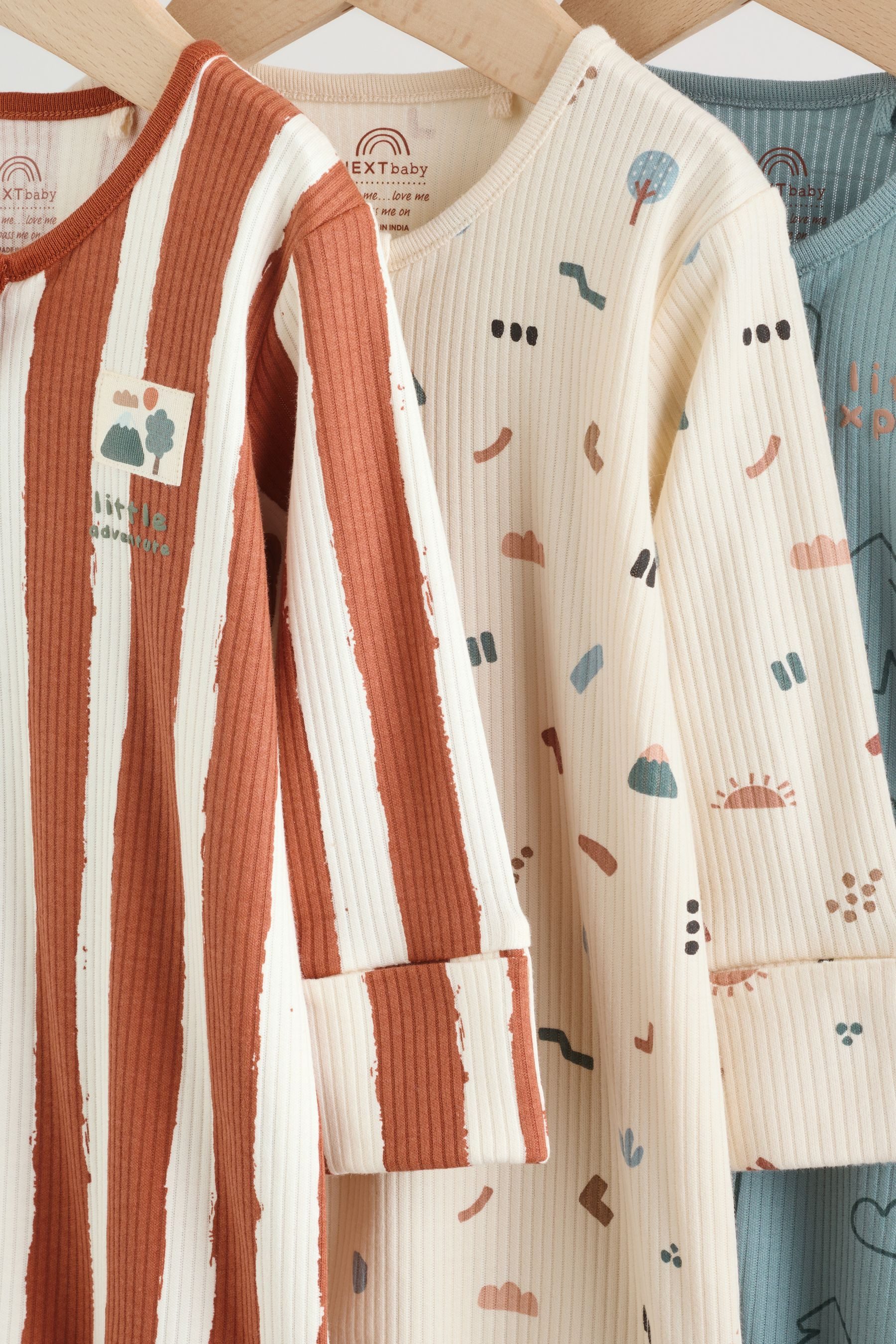 Next Schlafoverall Woodland Baby Schlafanzüge, 3er Pack (3-tlg)