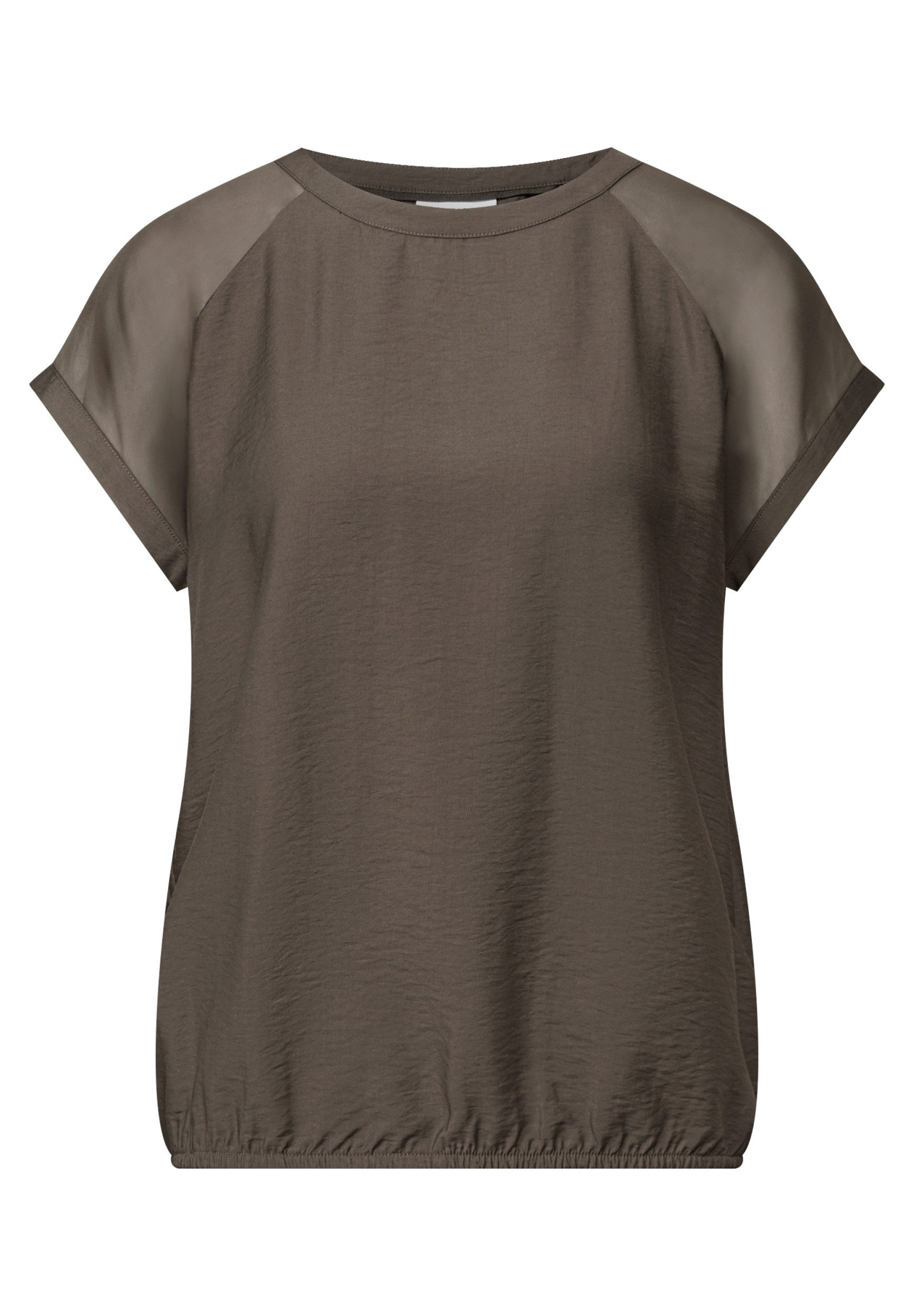 STREET ONE Kurzarmbluse – Blusenshirt mit dezenten Mesh-Details günstig online kaufen