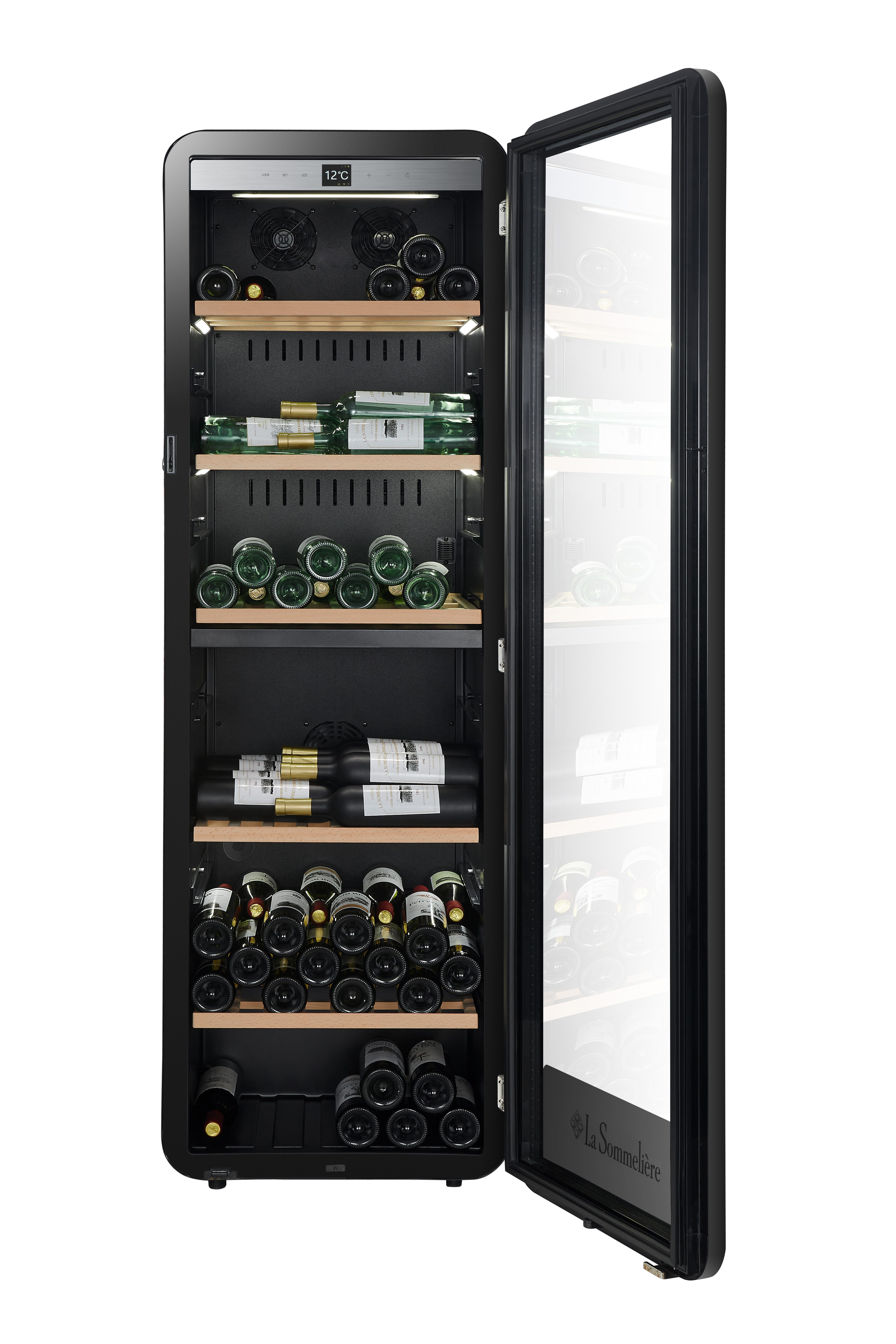 La Sommelière Weinkühlschrank APOGEE190DZN, für 181 Standardflaschen á 0,75l,2 Zonen, Aktivkohlefilter, LED-Beleuchtung, SMART
