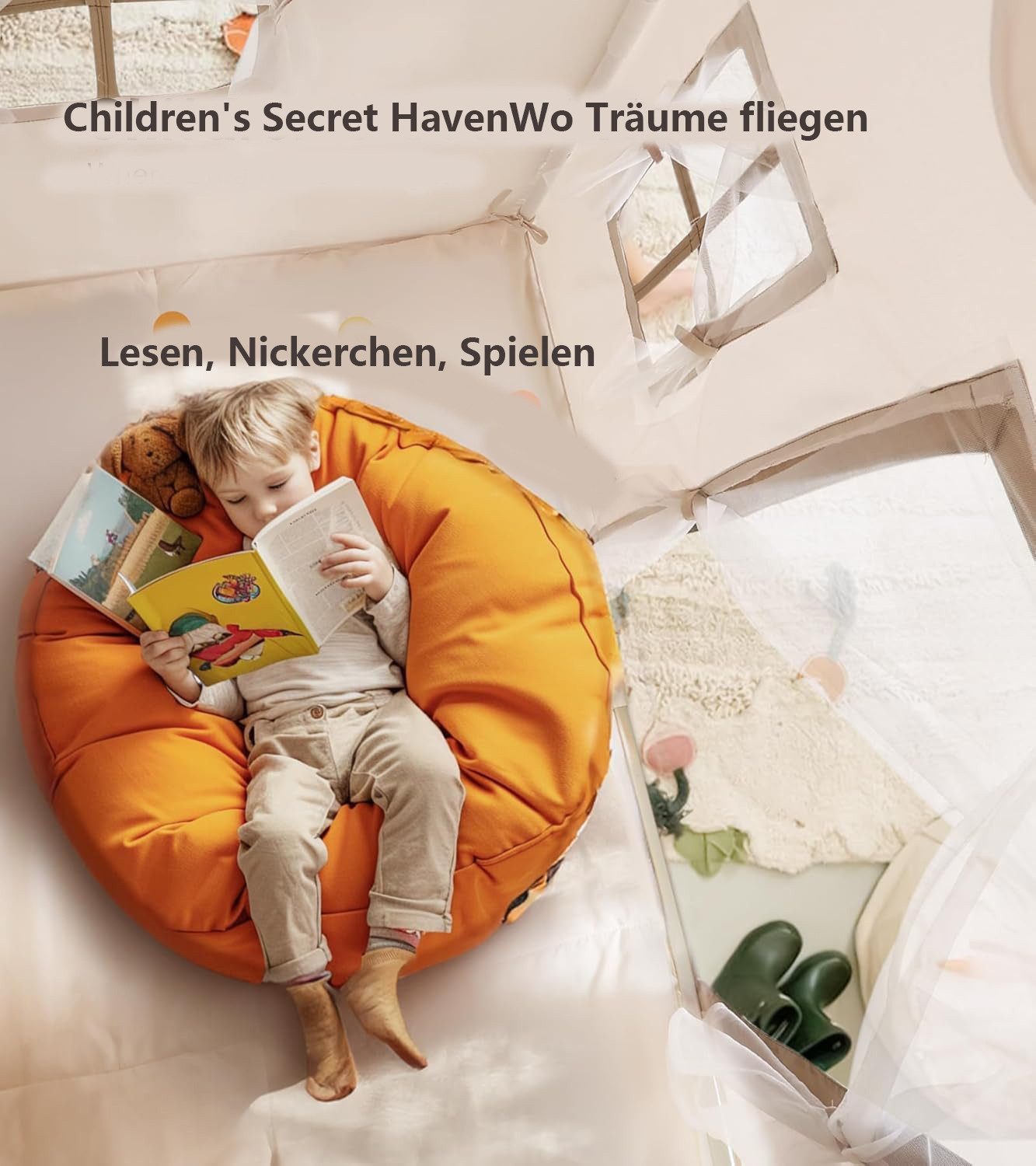 CLTYQ Spielzelt Kinderhauszelt Kinder Spielhaus Indoor, günstig online kaufen