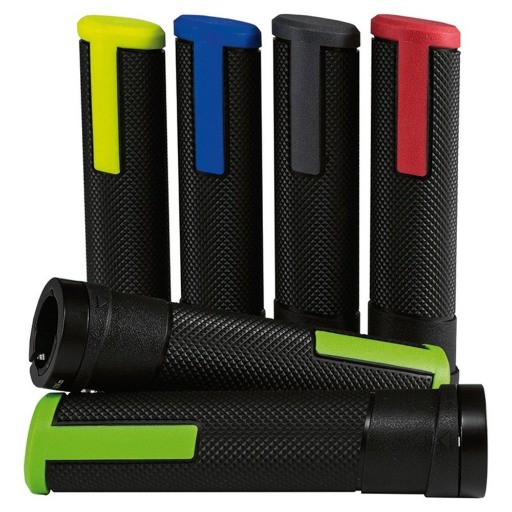 Fahrradlenkergriff MTB / ATB Schraub-Griffe Porto, Kraton und Alu, 133 mm, Ø 22 mm