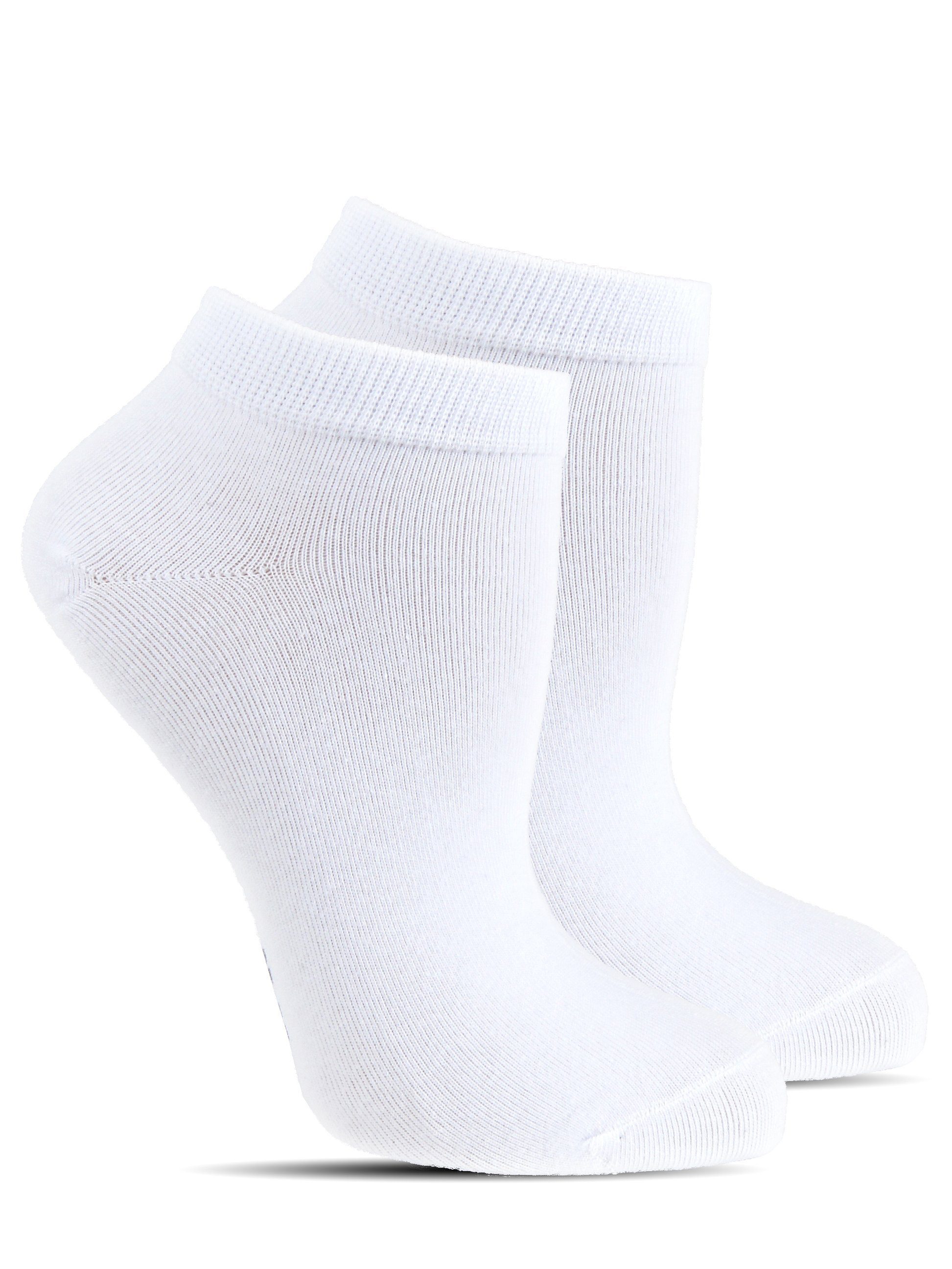 Socked Sneakersocken Herren + Damen Kurzsocken (12 Paar) Baumwolle, Schwarz / Weiß