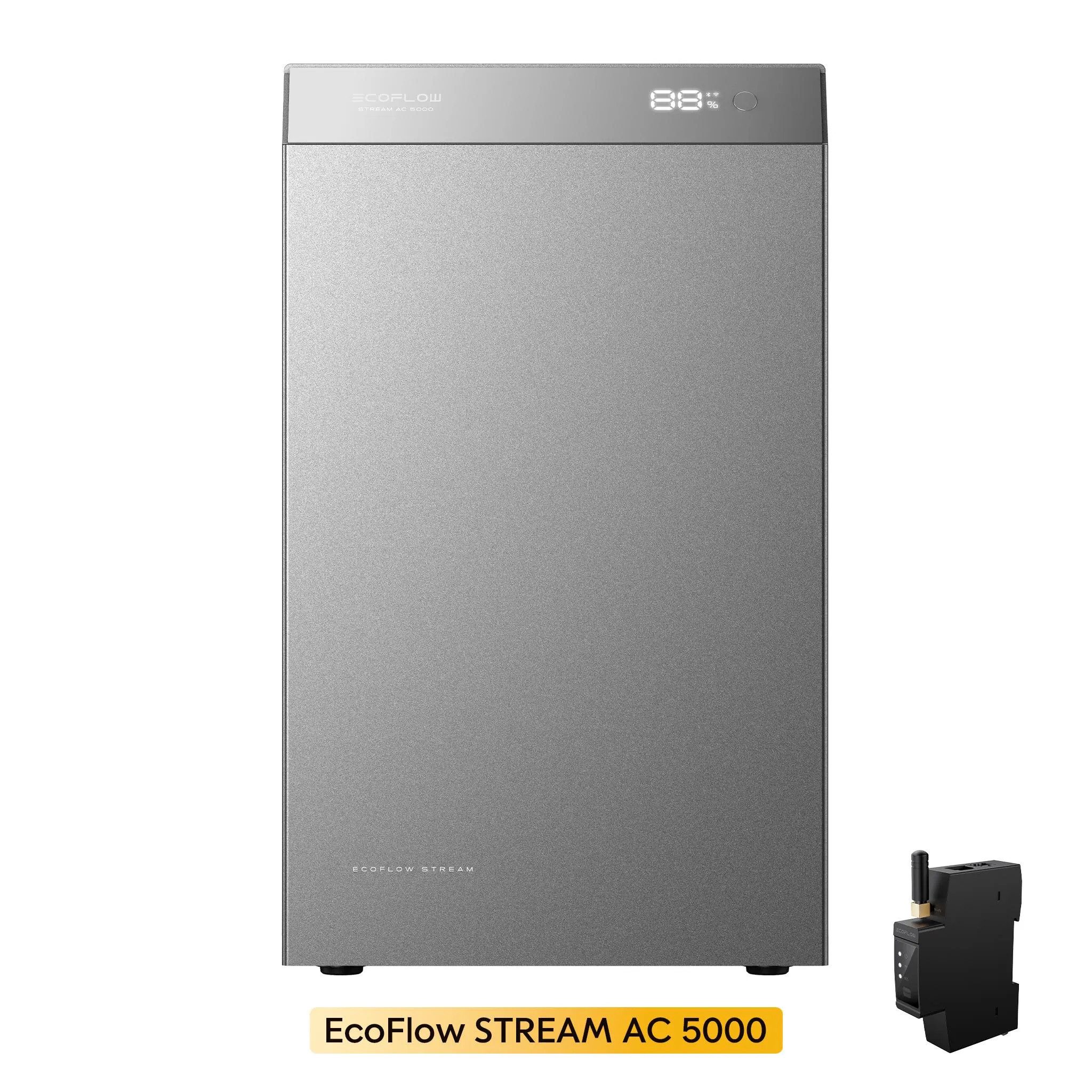 Ecoflow Balkonkraftwerk EcoFlow STREAM AC 5000 Speicher, 3000 W AC, Plug & Play Solarsystem, 10000 Zyklen, 5000 W Solar
