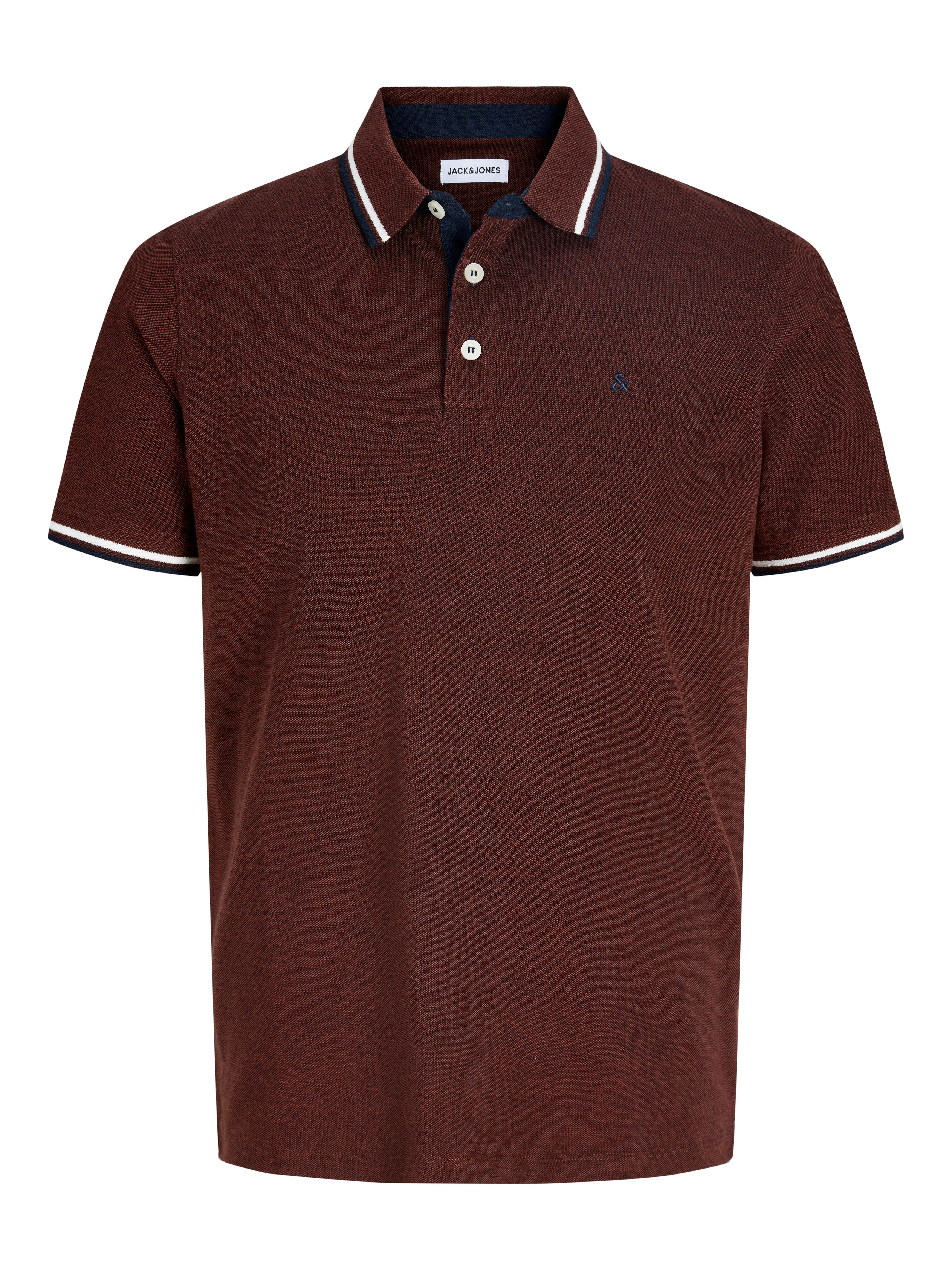 Jack & Jones Poloshirt JJEPAULOS Poloshirt mit klassischem Kragen und figurbetonter Form Logostickerei, modisch, schmal, Baumwolle, Polokragen – Bild 5 von 5
