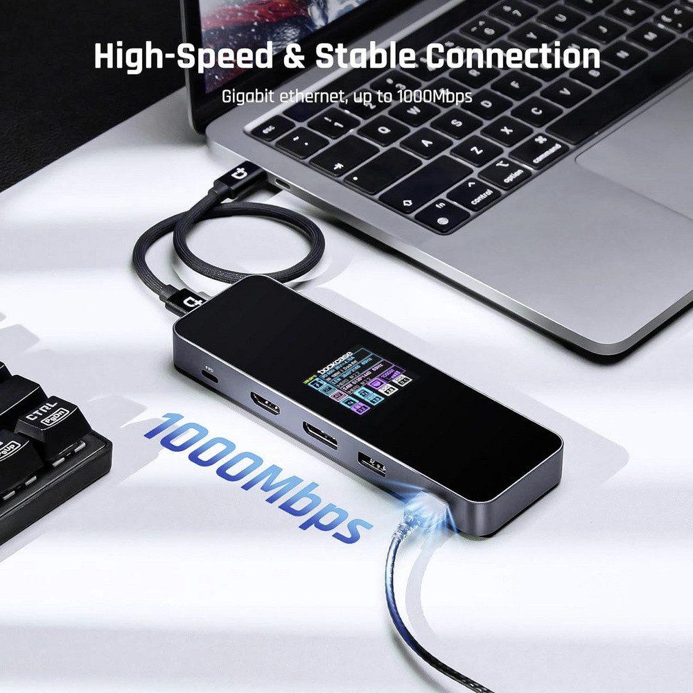 Dockcase Laptop-Dockingstation Dockcase USB-C® Dockingstation Universal integriertes Display, inkl