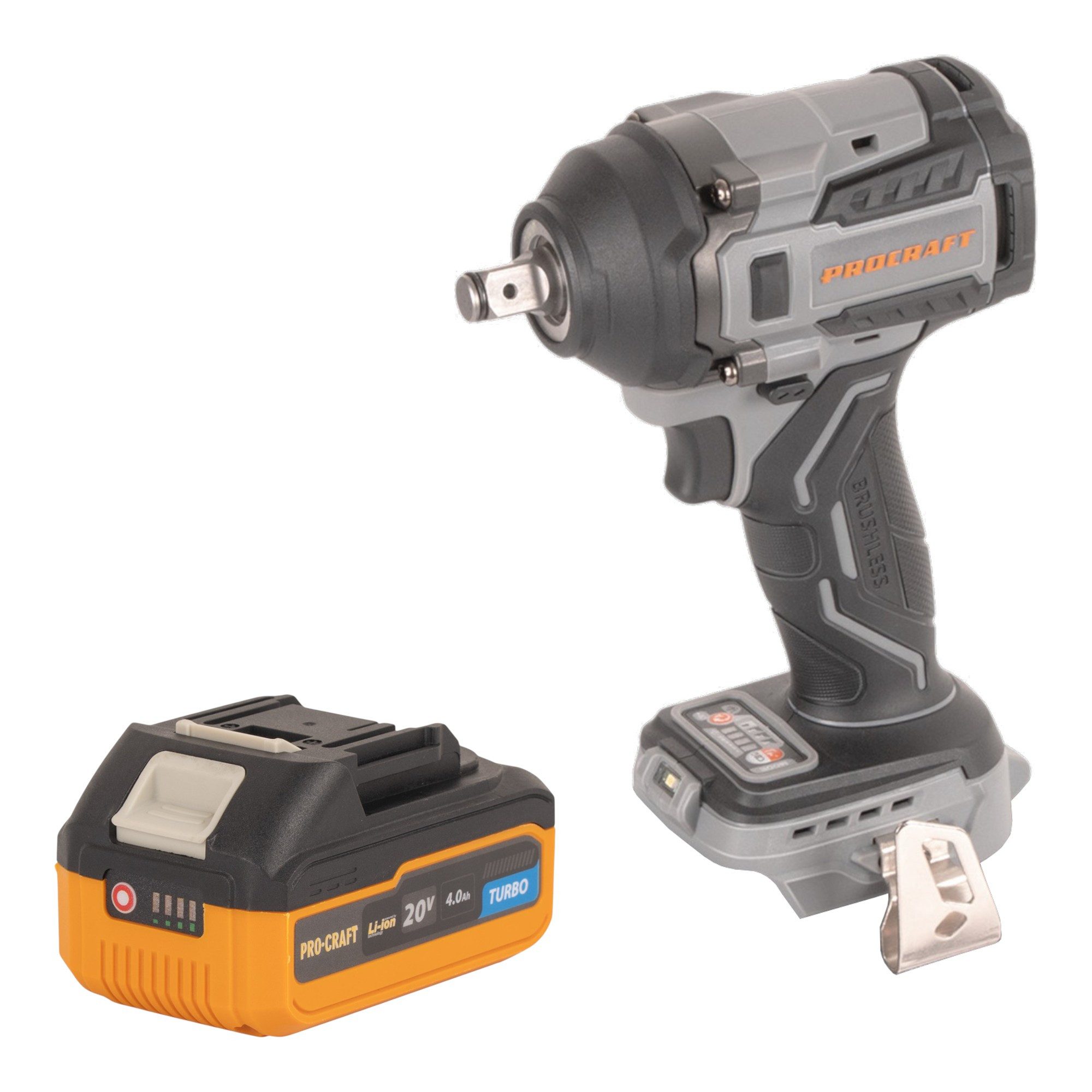 PROCRAFT industrial Akku-Schlagschrauber IW550Abb 20 V 550 Nm 1/2" + 1x Akku 4,0 Ah - ohne Ladegerät