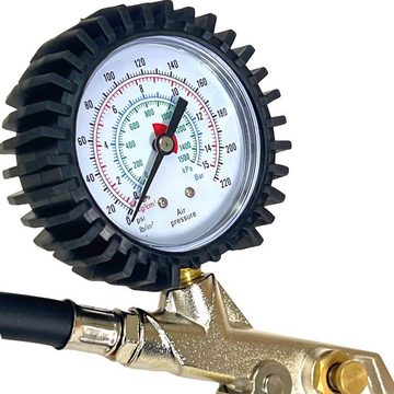 Fantic26 Fahrradpumpe Reifenfüller Luftpistole mit SKS Auto / SV Ventil Manometer pumpe