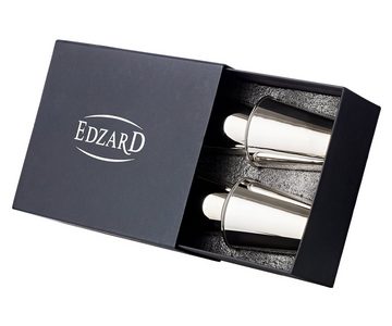 EDZARD Gläser-Set Mido, Stahl, edel versilbert, Trinkbecher, Silberbecher für ca. 0,25L