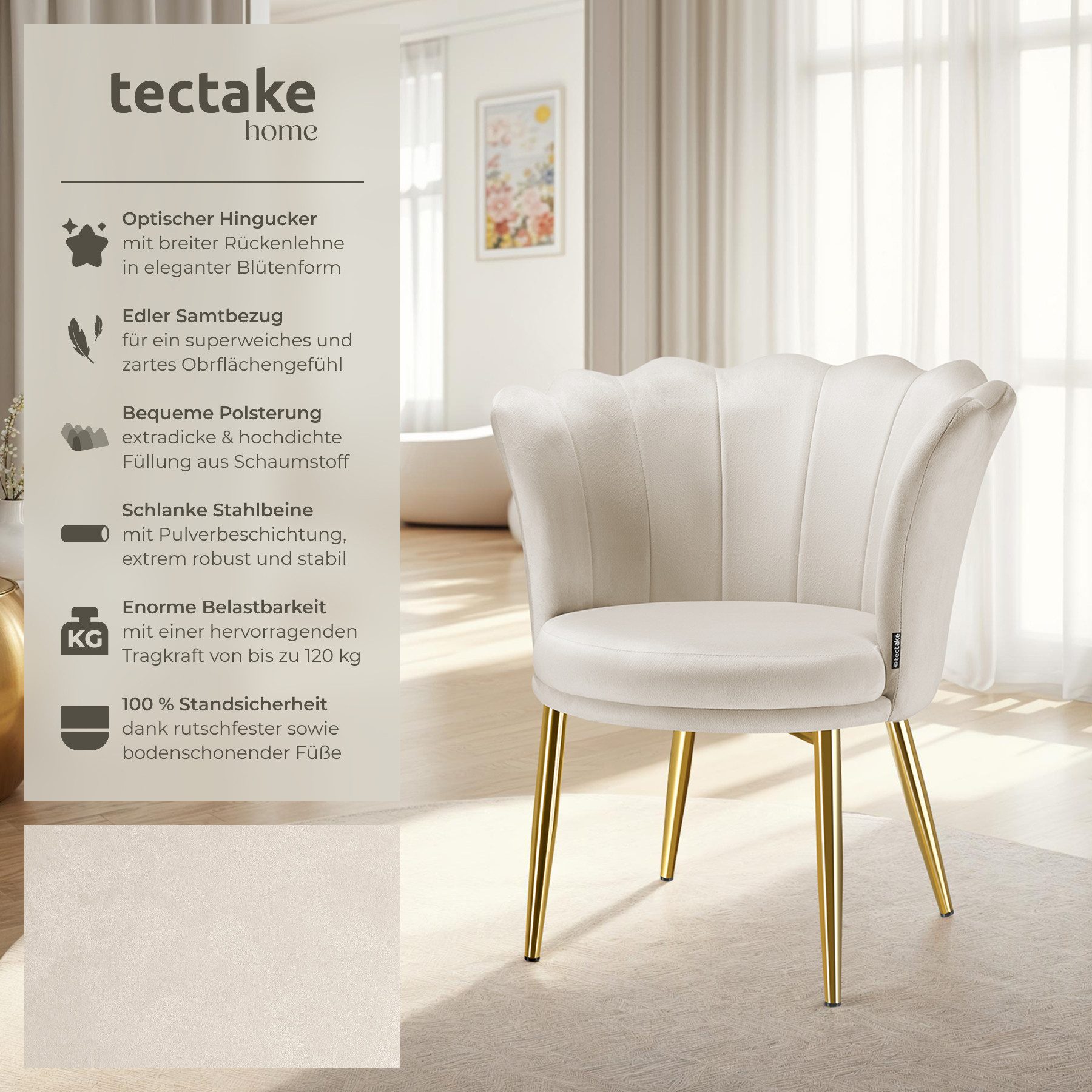 tectake Esszimmerstuhl Sessel (Set., 1 St), günstig online kaufen