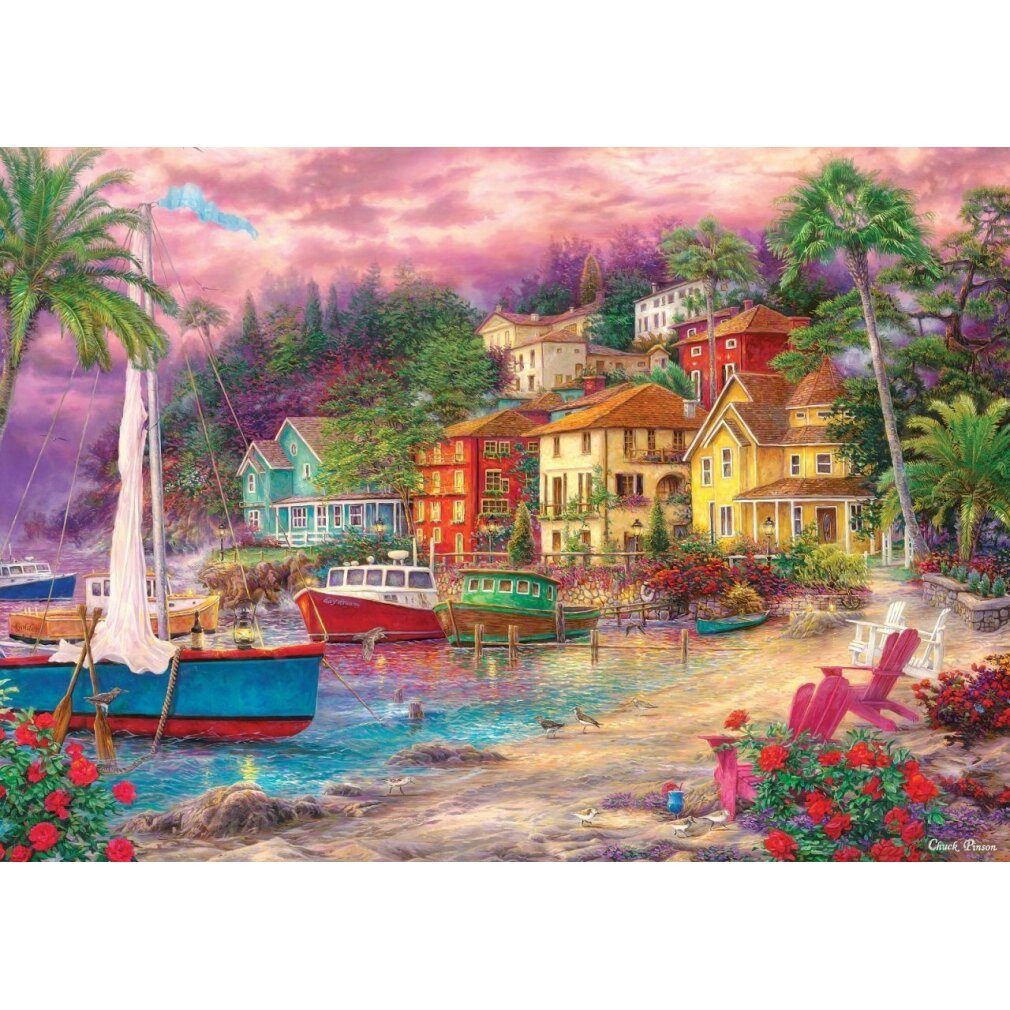 ART PUZZLE Puzzle Puzzle Lila Küste 3000 Teile, Puzzleteile