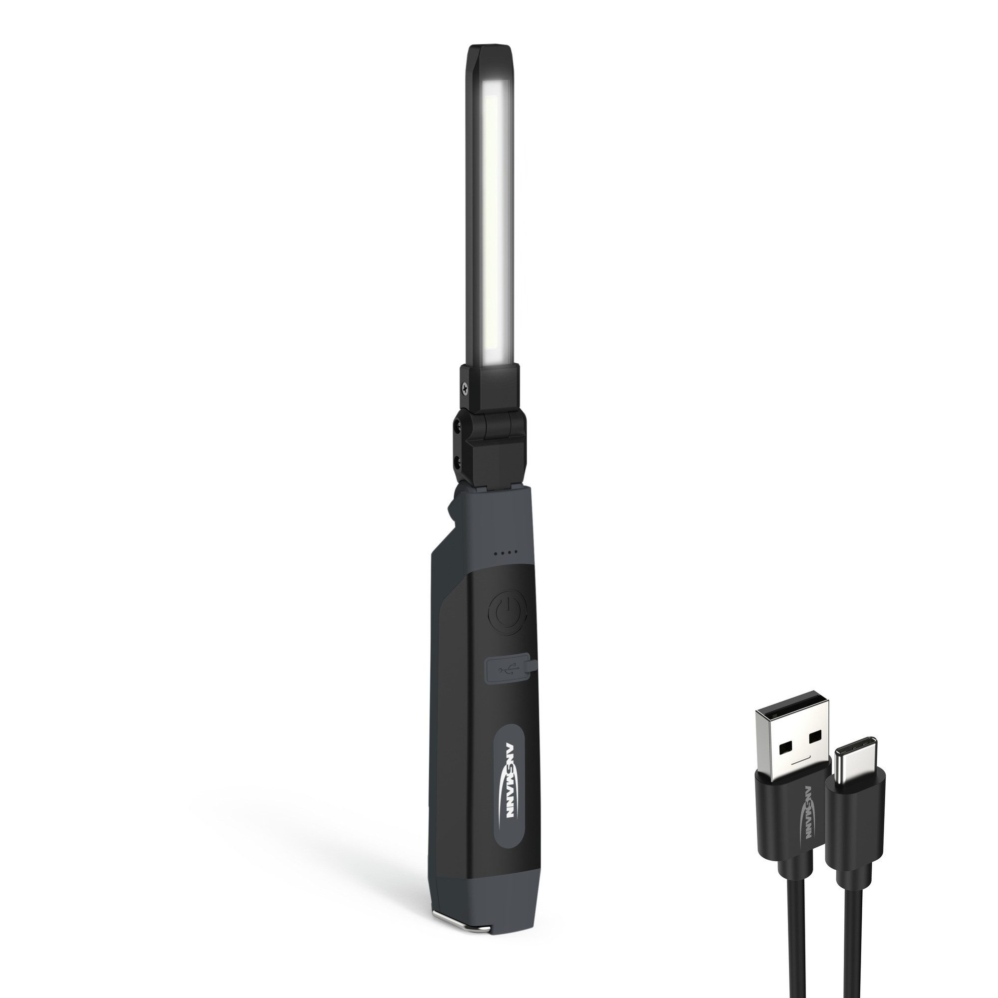 ANSMANN AG LED Arbeitsleuchte LED Inspektionsleuchte mit 500lm Arbeitsleuchte kabellos magnetisch, COB-LED