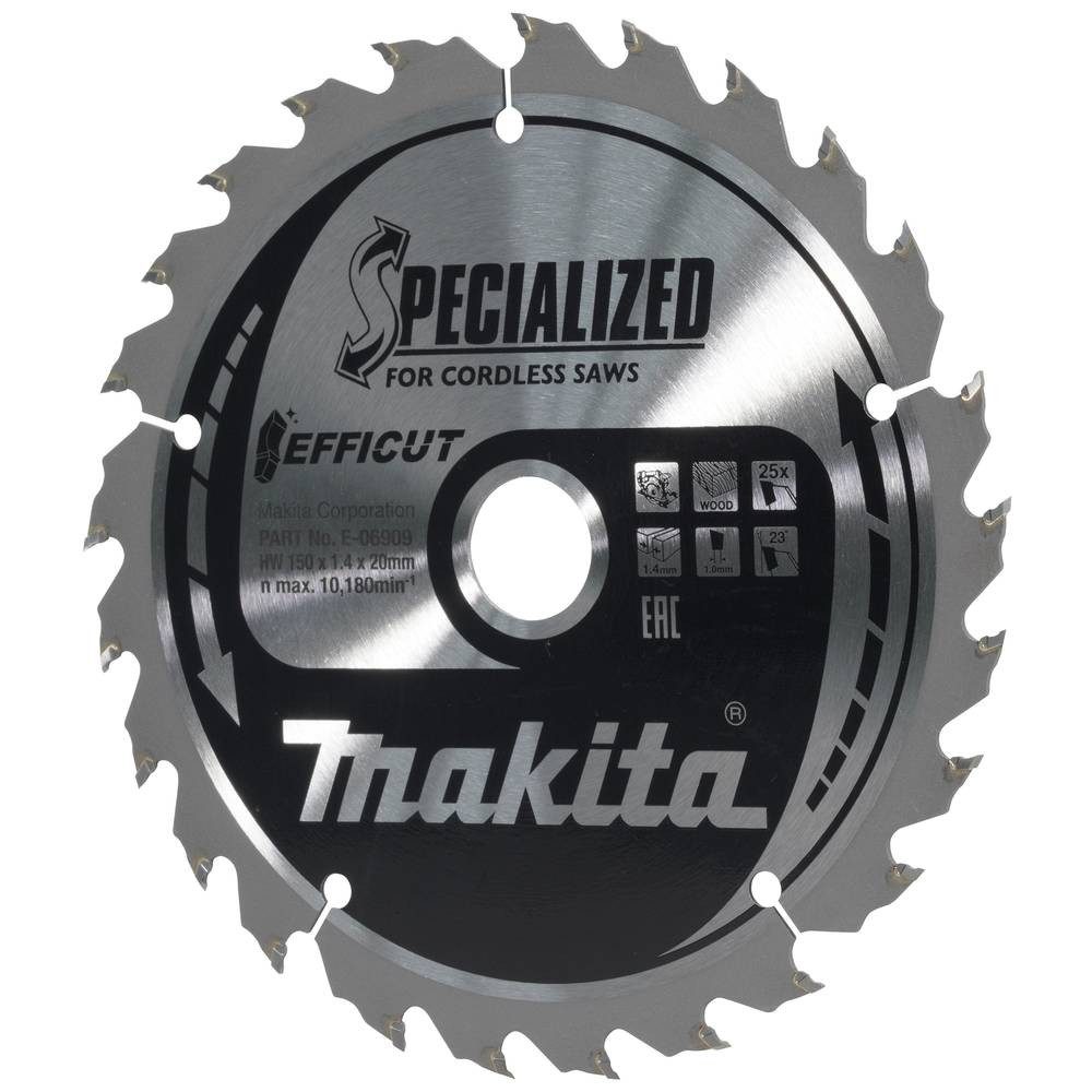Makita Kreissägeblatt EFFICUT Sägeb.150x20x25Z E-06909
