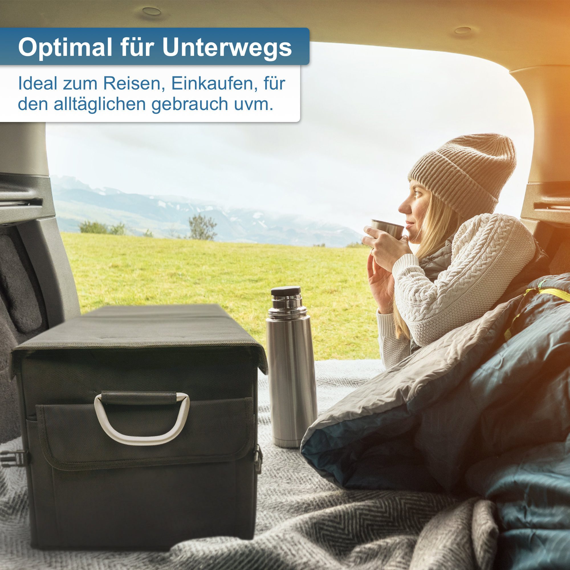 osoltus Shopper osoltus Kofferraumtasche 60x35x30cm Kofferraum Organizer Carbox – Bild 3 von 5
