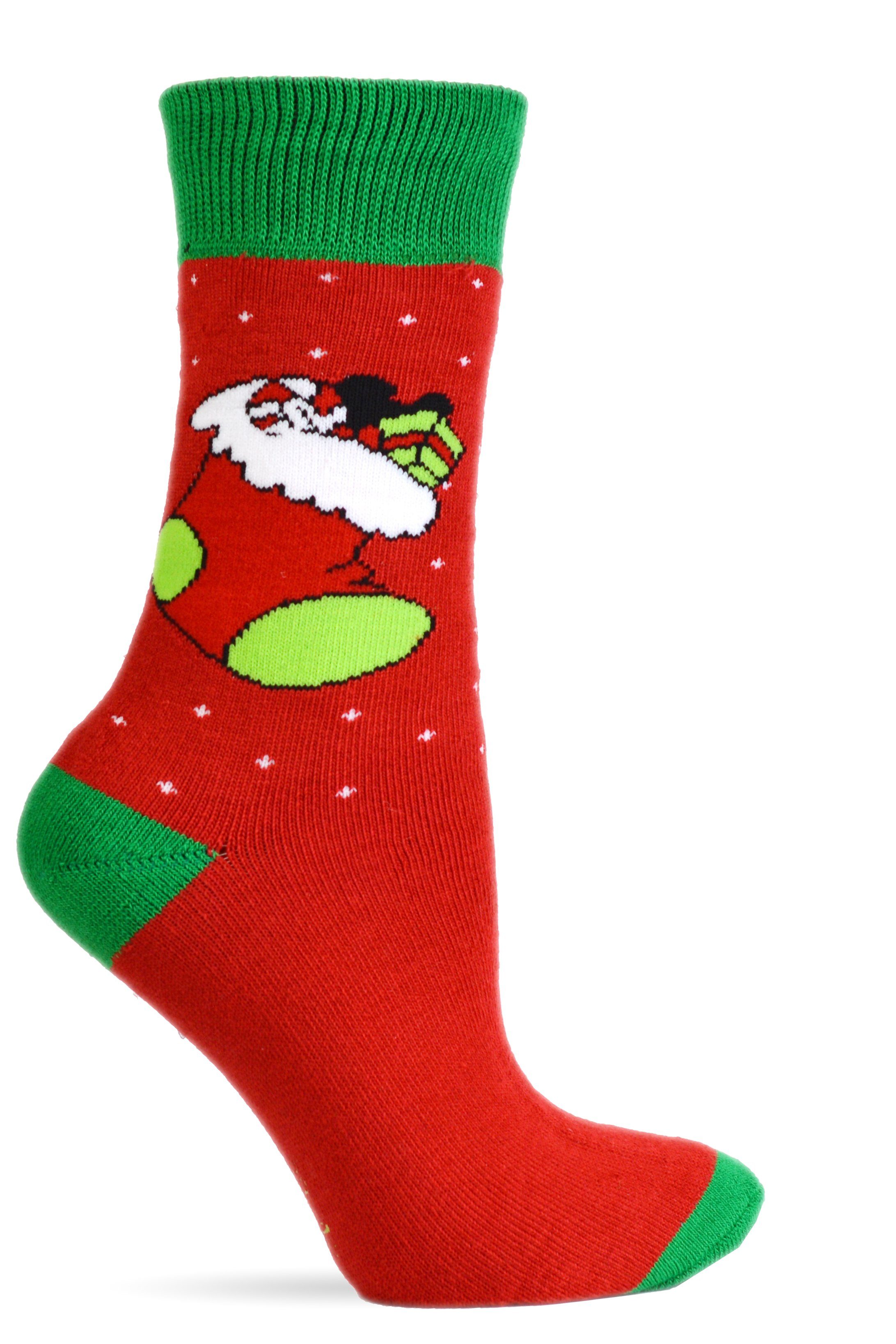Frostfighter Socken Herren und Damen Weihnachtssocken (6 Paar) Anitipilling Innenfutter, Vollfrottee Innenfutter