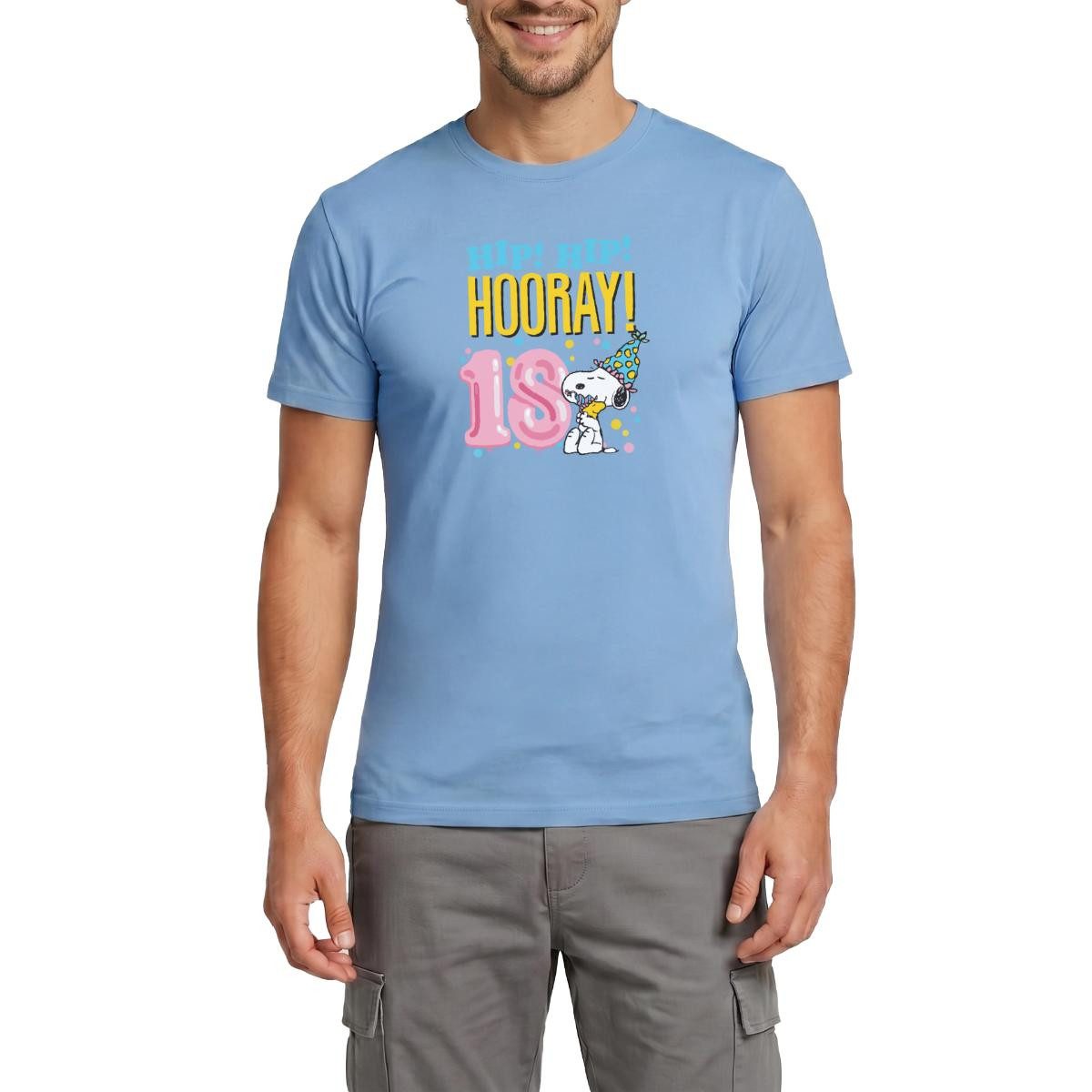 Spreadshirt T-Shirt Peanuts 18 Jahre Geburtstagsdesign Mit Spruch Männer T-Shirt (1-tlg)