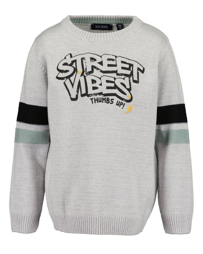 Blue Seven Strickpullover Blue Seven Jungen Pullover Strickpullover  Streetstyle fog melange (1-tlg)