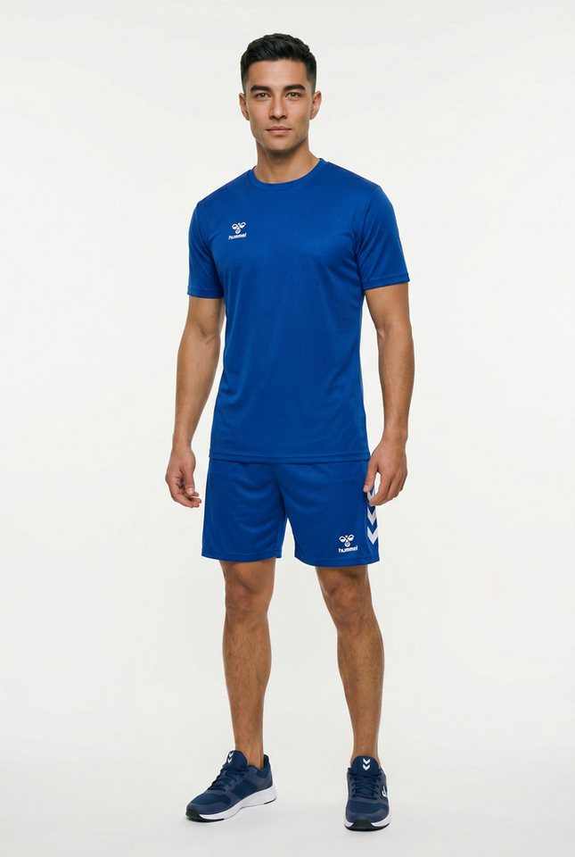 hummel Sportanzug HMLLOGO SET (Spar-Set, 2-tlg), 2-teiliges Set aus Shorts und T-Shirt, mit elastischem Bund