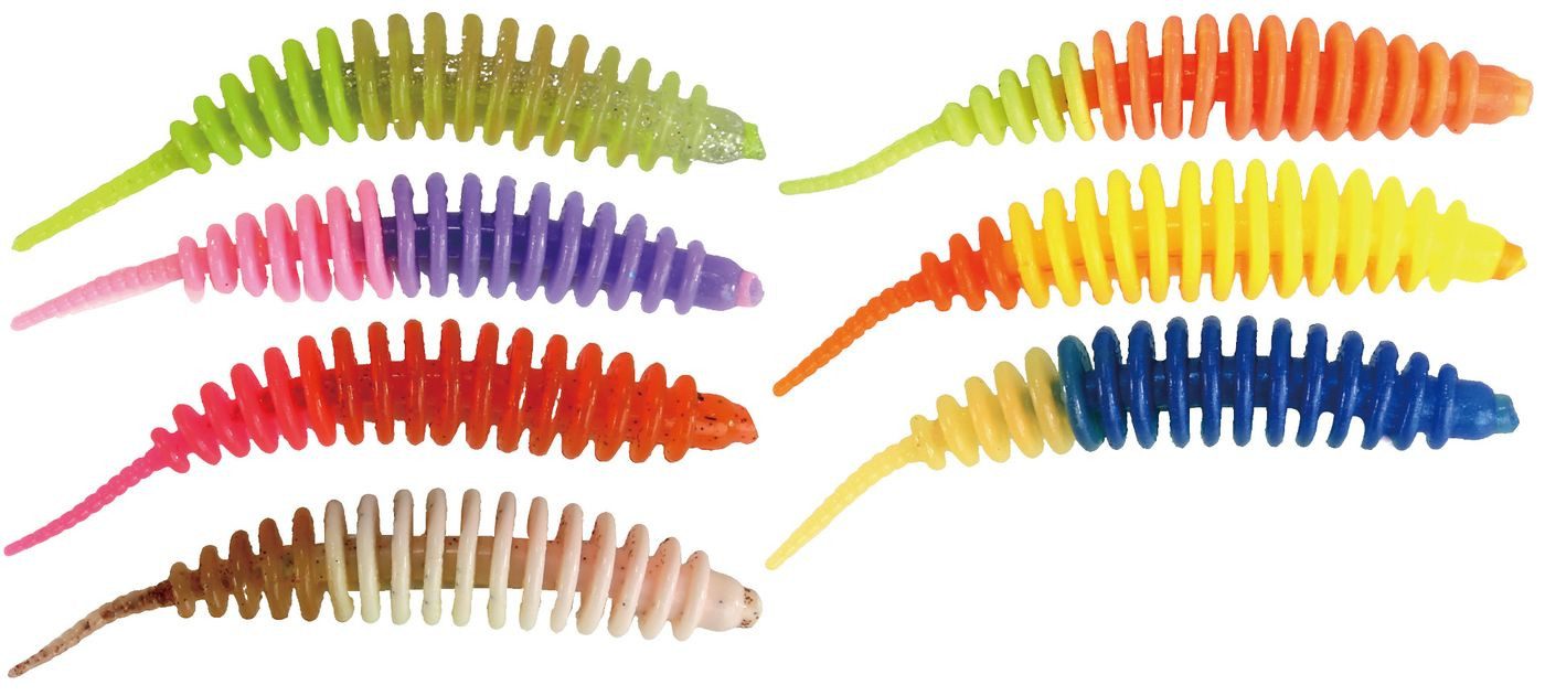 Paladin Искусственная приманка Paladin 6,5cm Probaits Feinripp Mix Gummiköder - 7 Forellenköder