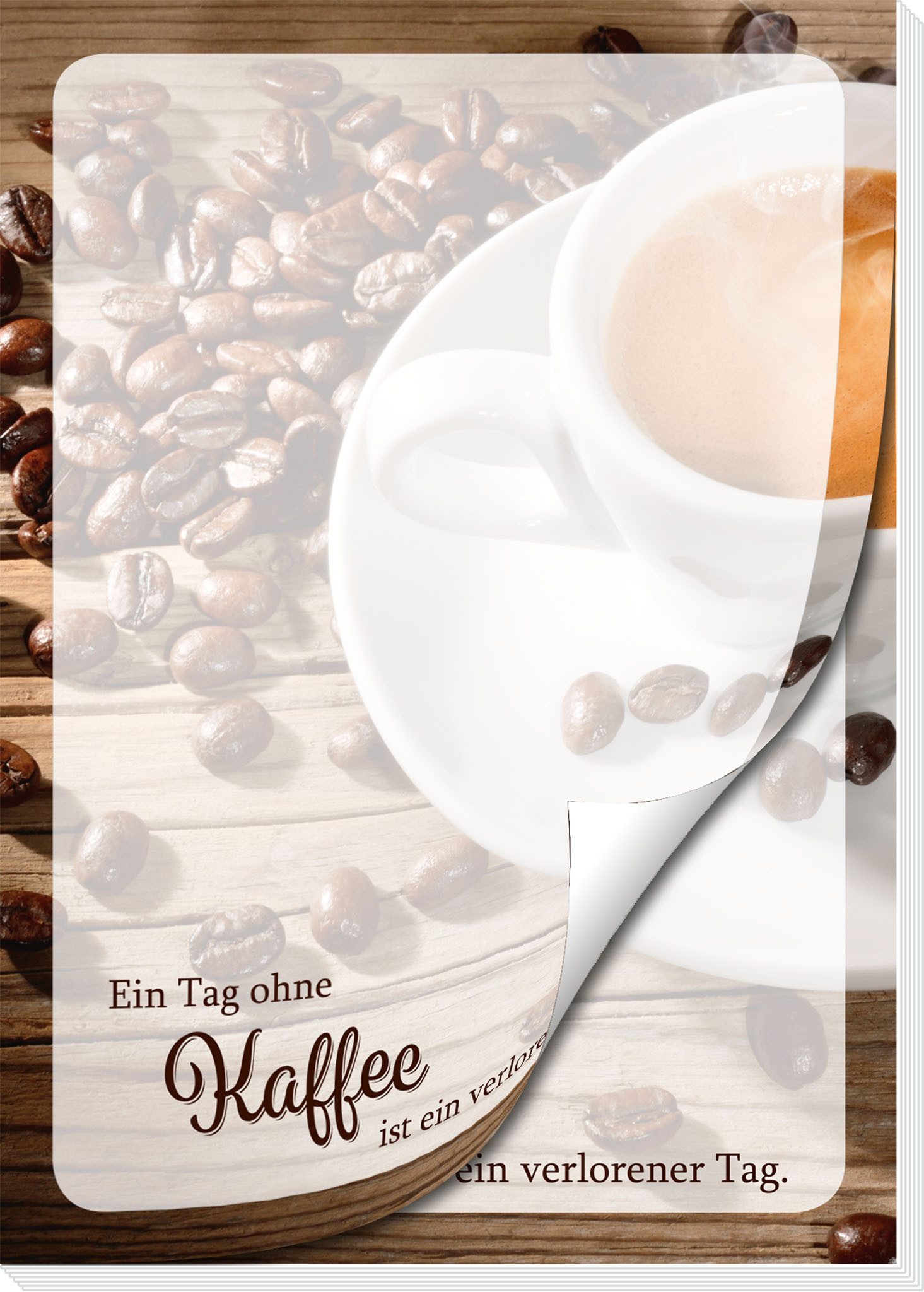 RNK Notizblock RNK Notizblock Ein Tag ohne Kaffee mit Magnet DIN A6 50Bl