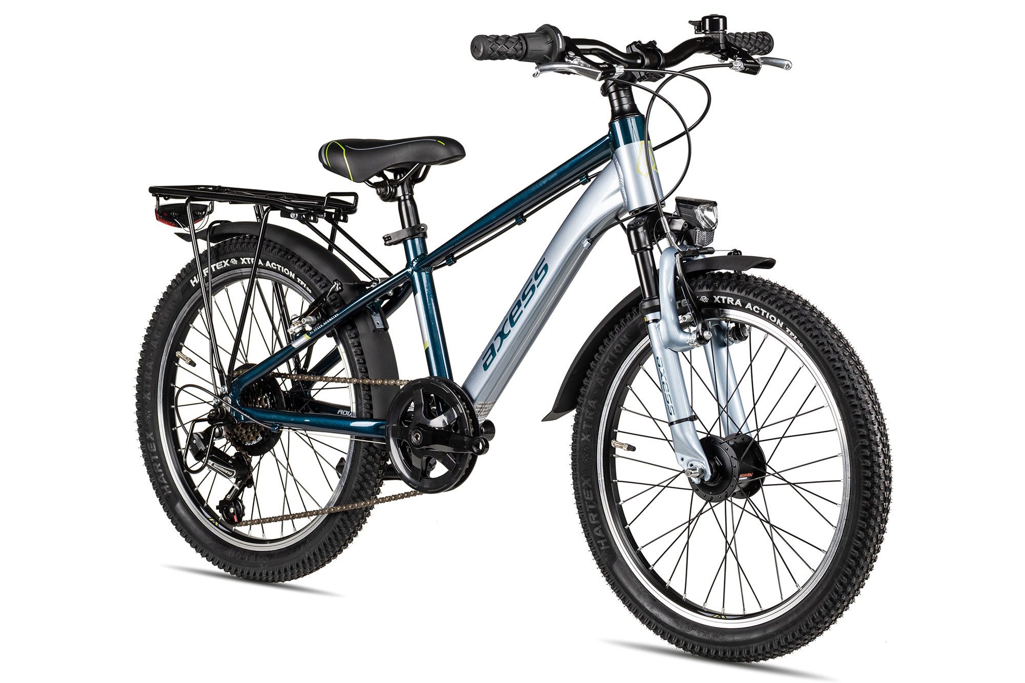Axess Kinderfahrrad Axess Adventure 6 20, 6 Gang Shimano Tourney 6 Schaltwerk, Kettenschaltung, Straßenausstattung blau